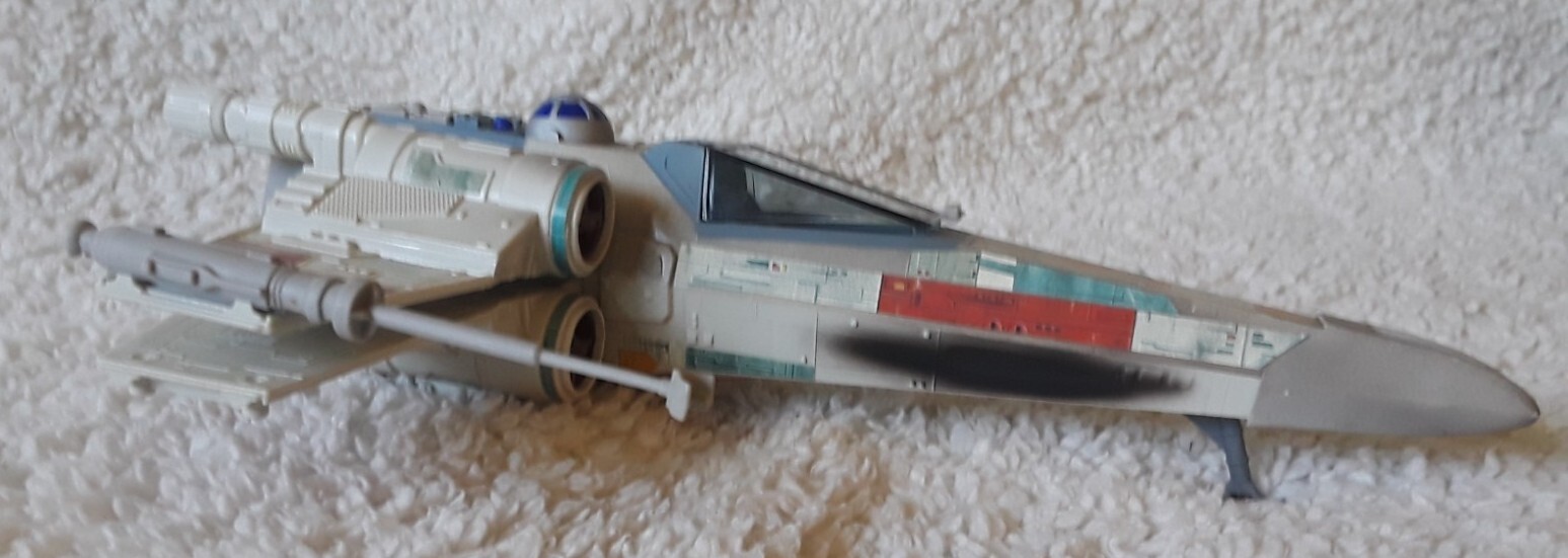 VTG 1995 STAR WARS POTF ELECTRONIC X-WING FIGHTER W/ ATTACK-ACTION WINGS & SOUND