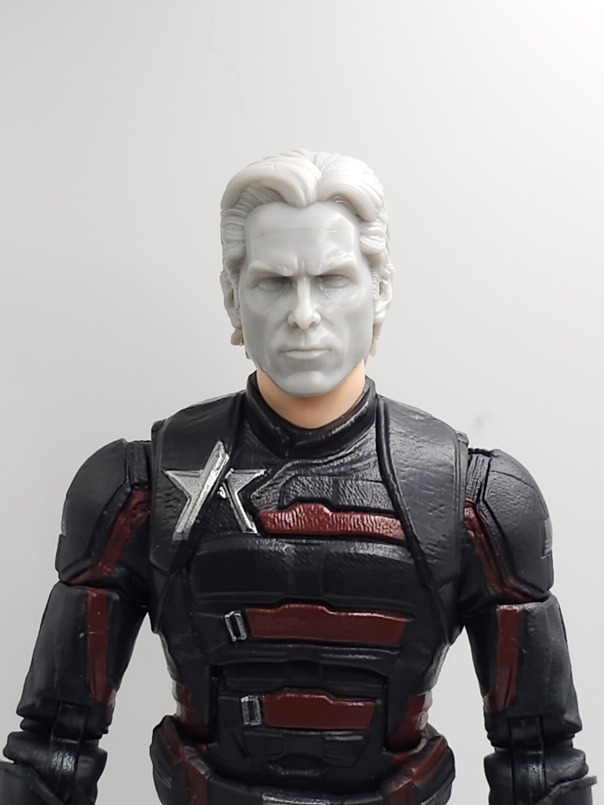 3d Print CHRISTIAN BALE Bat Vigilante HEAD#1 1:12 6″ Classified/ Legends