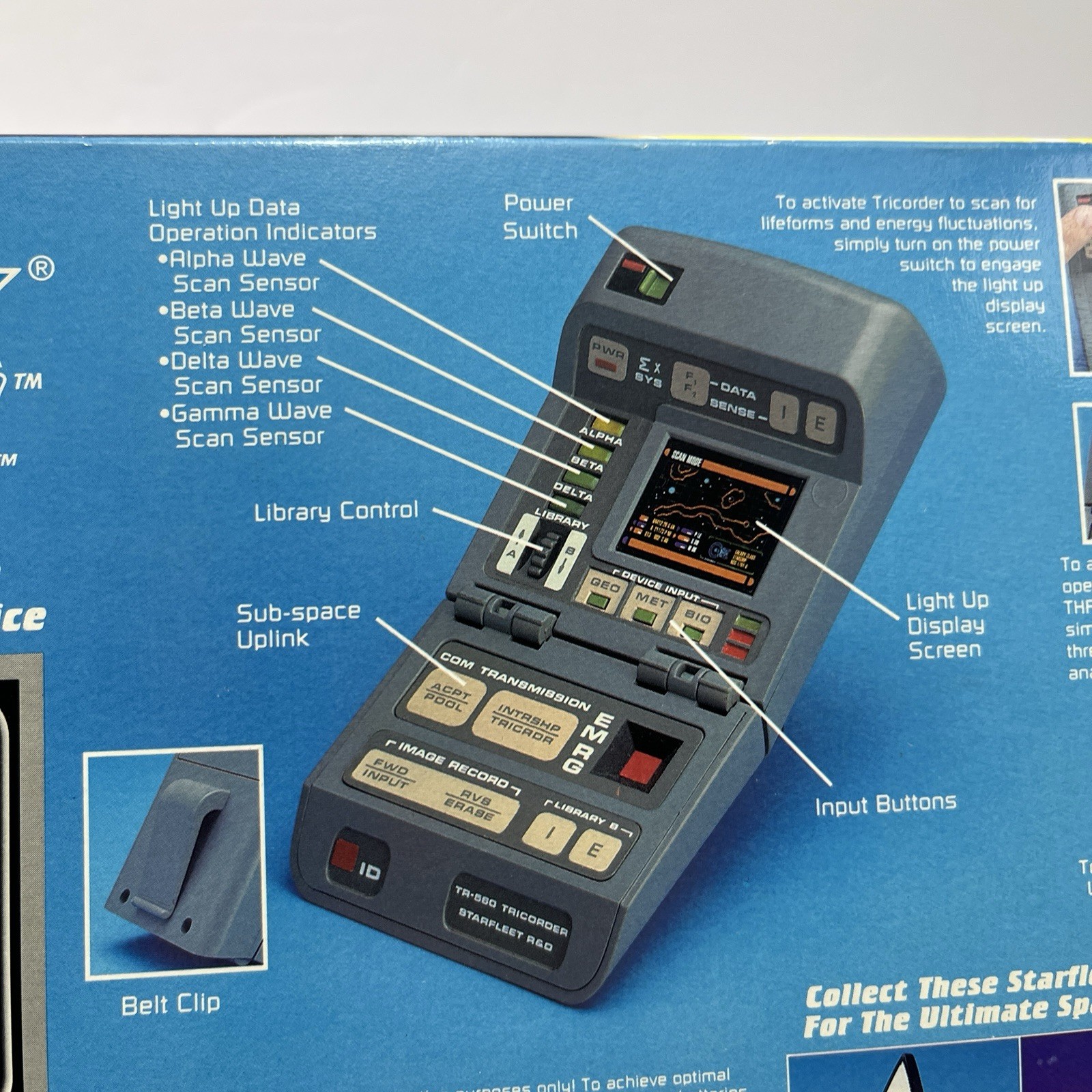 STAR TREK THE NEXT GENERATION TRICORDER New Open Box 1993 #6153 TESTED/WORKING