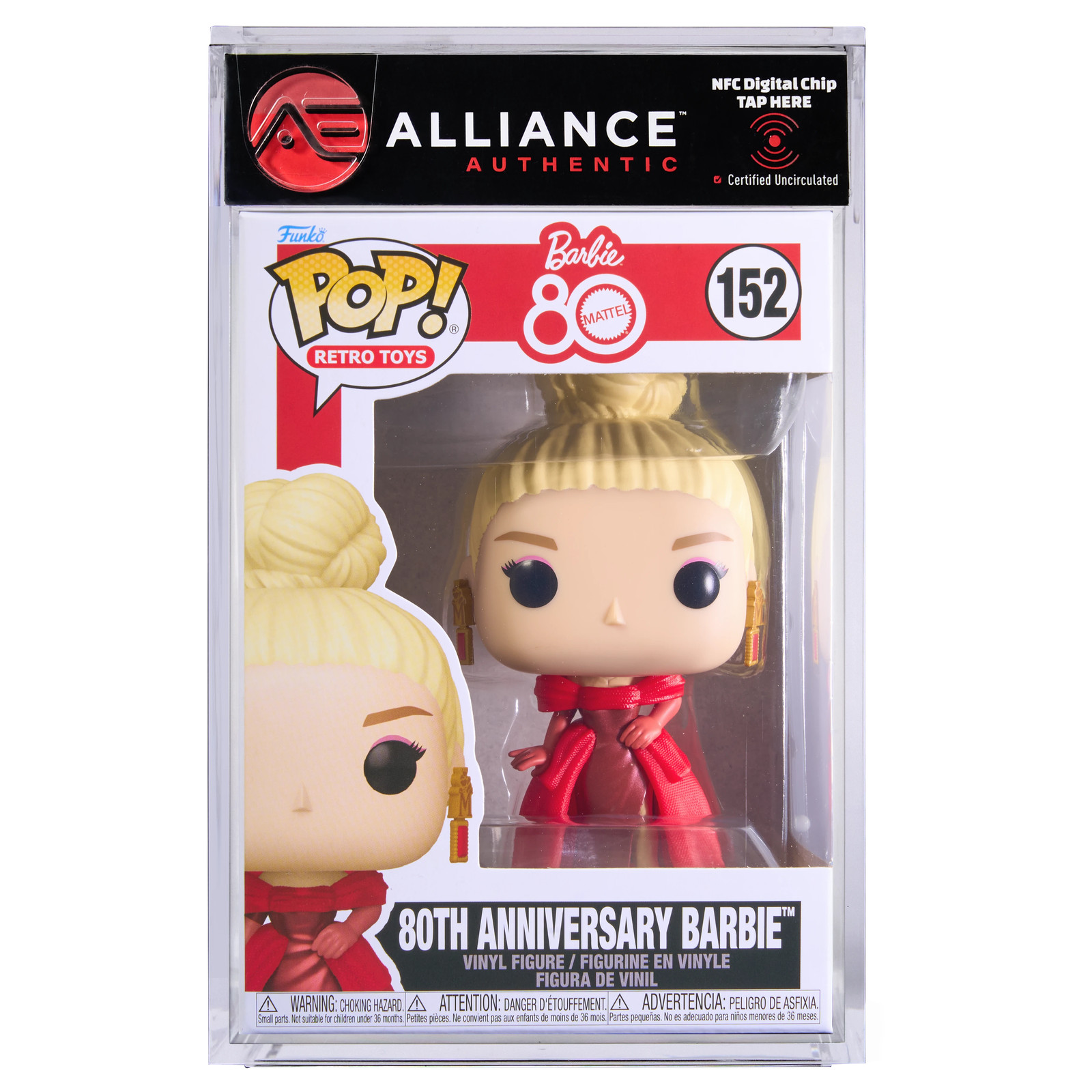 FUNKO POP! – RETRO TOY – BARBIE (MATTEL 80TH ANNIV.) Encapsulated NFC-Secured