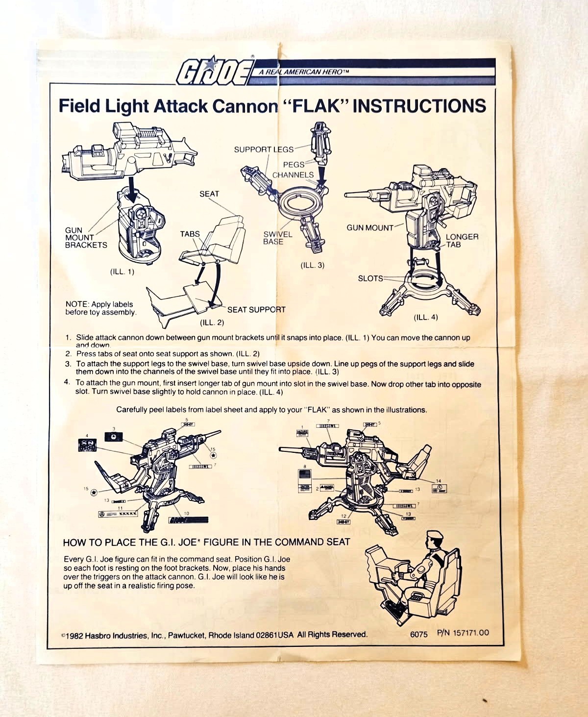 GI Joe ARAH Series 1 1982 FLAK & Series 1.5 1082-83 Rock ‘N Roll v1.5
