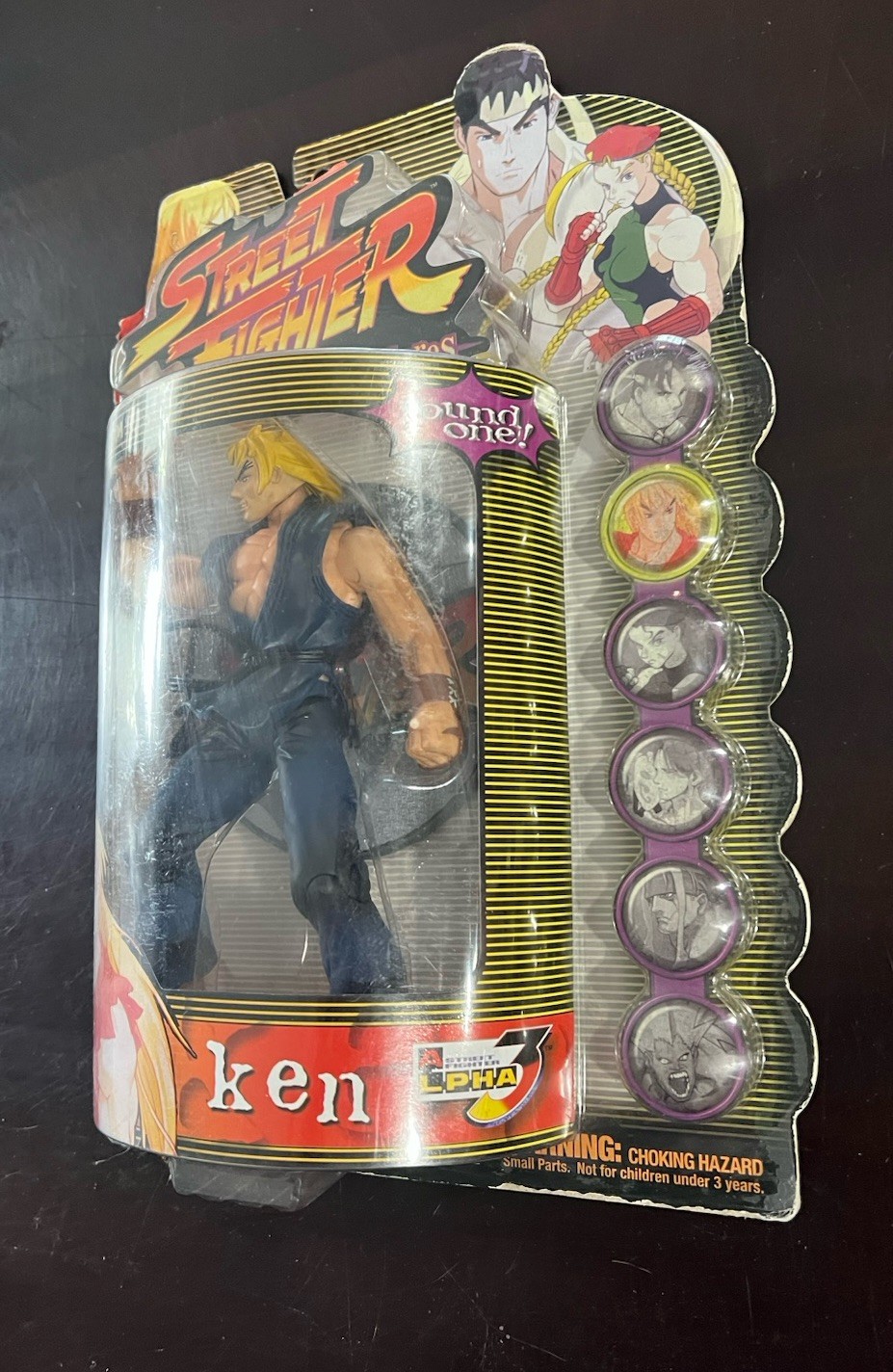 Street Fighter action figure Ken player two figure Resaurus 1999 capcom