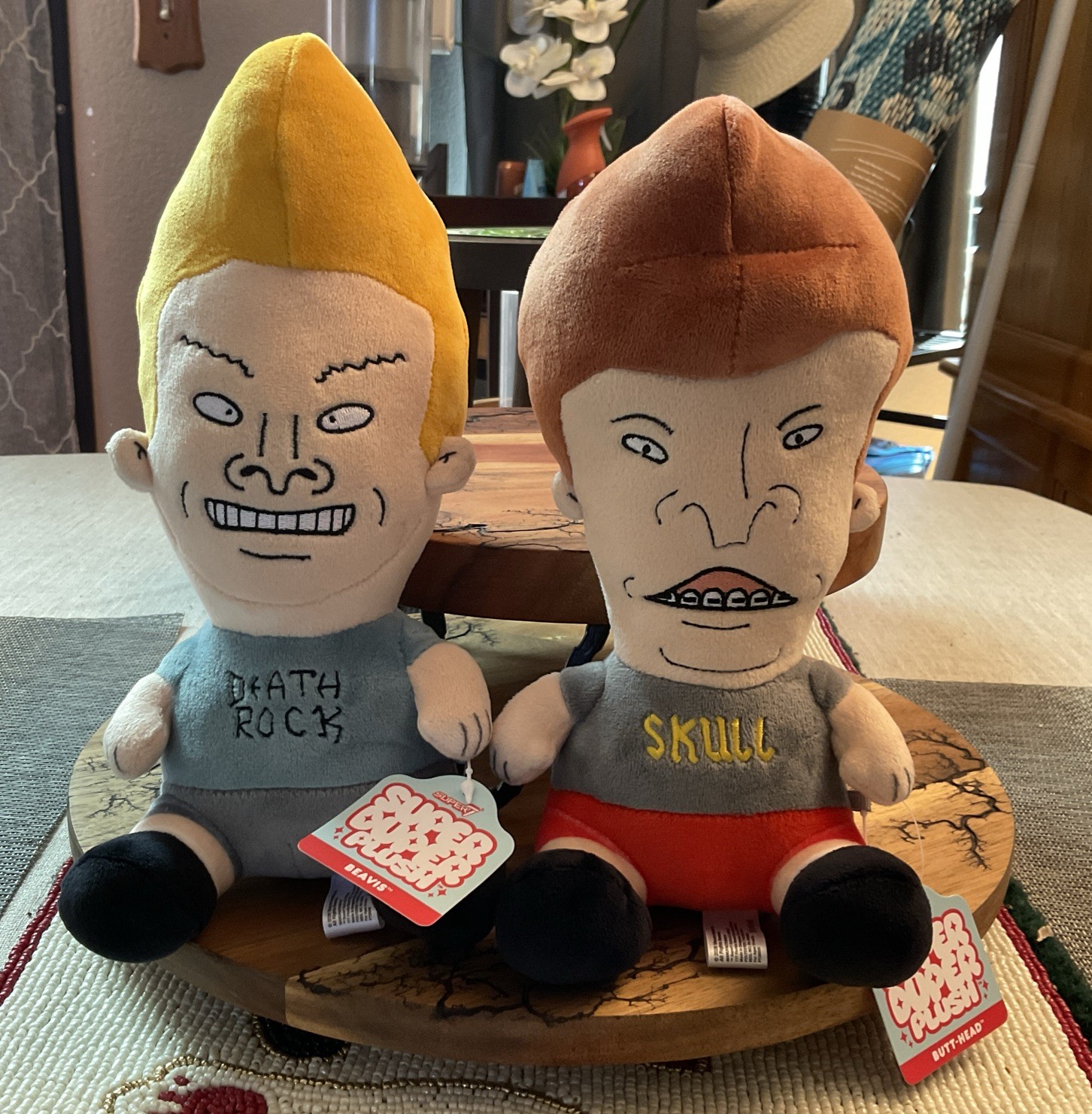 RARE 10” BEAVIS and BUTT-HEAD MTV Super Duper Plush by Super7, Set of 2, NWT