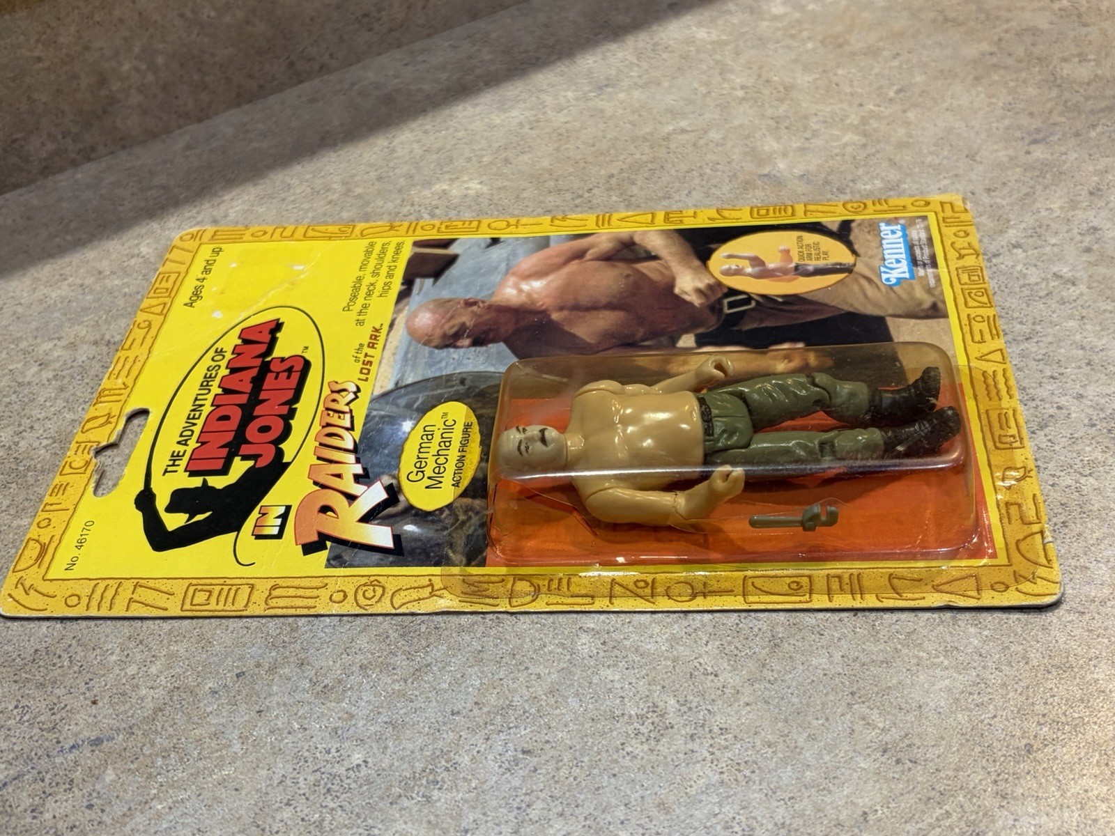 VINTAGE 1982 KENNER INDIANA JONES GERMAN MECHANIC SEALED MOC