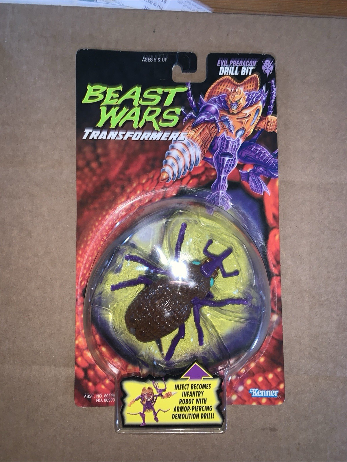 Beast Wars Transformers Drill Bit Predacon Kenner 1996 Action Figure NEW SEALED