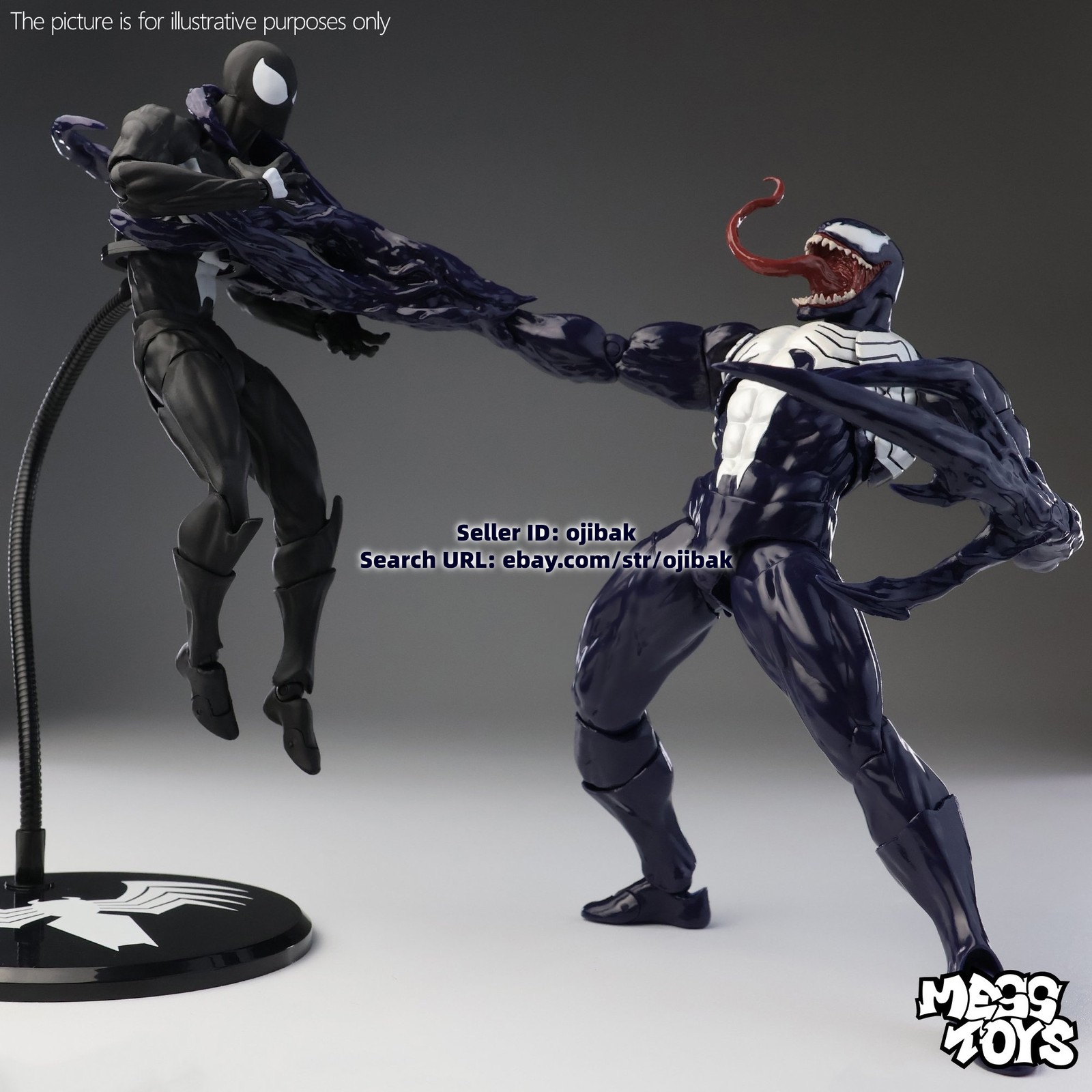 Hot-New Mess Toys Venom Lethal Neighbor 1/12 Spider-Man Symbiote Action Figure