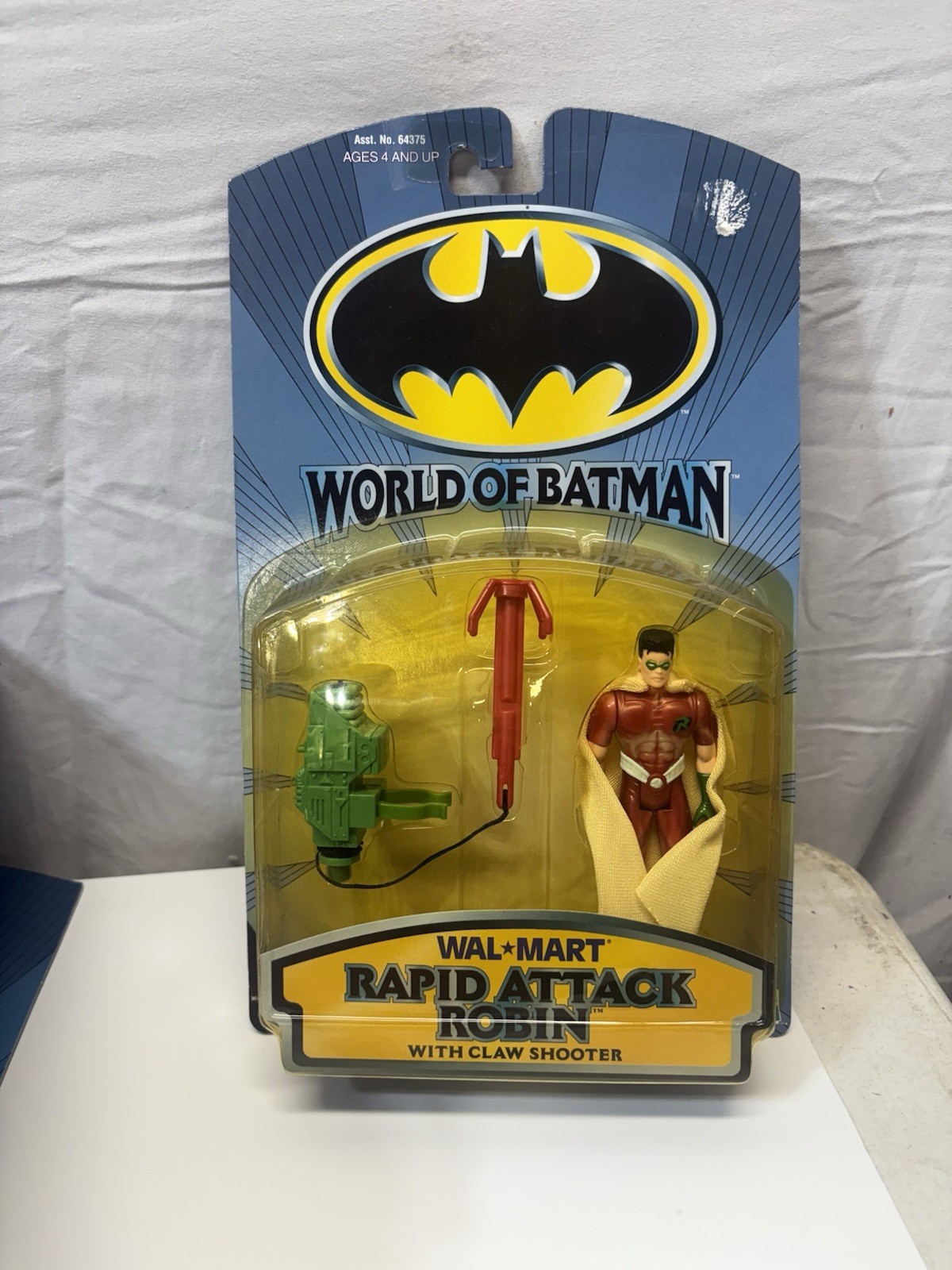 World of Batman: RAPID ATTACK ROBIN 4″ Figure with Claw Shooter! (1999, Hasbro)