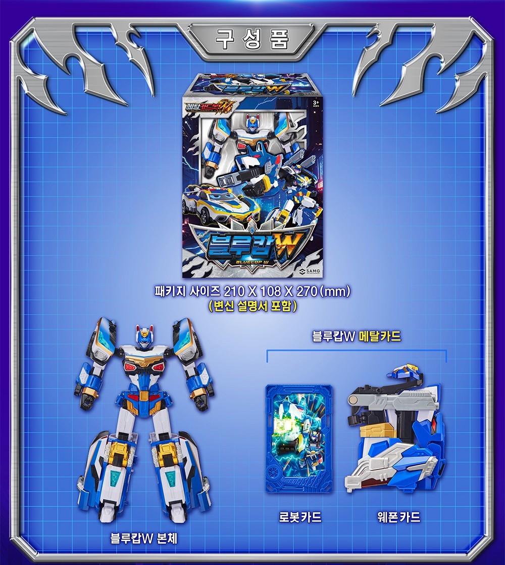 Metal Cardbot W BLAION & BLUE COP W Grand Blue Leon Transforming Robot set 2025