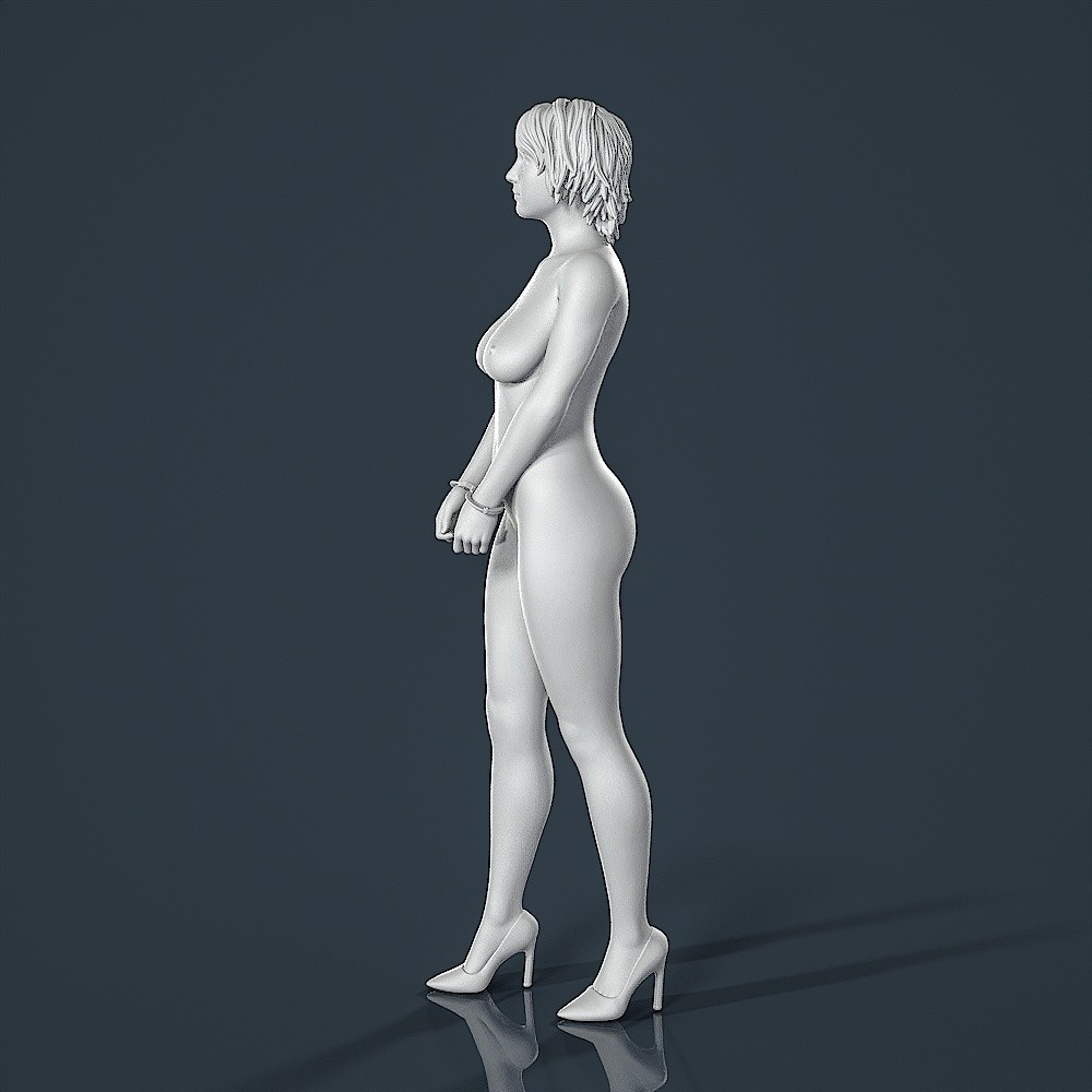 Unpainted Painted resin figurine Woman girl nuide in handcuf 1/18 1/24 1/43 1/32