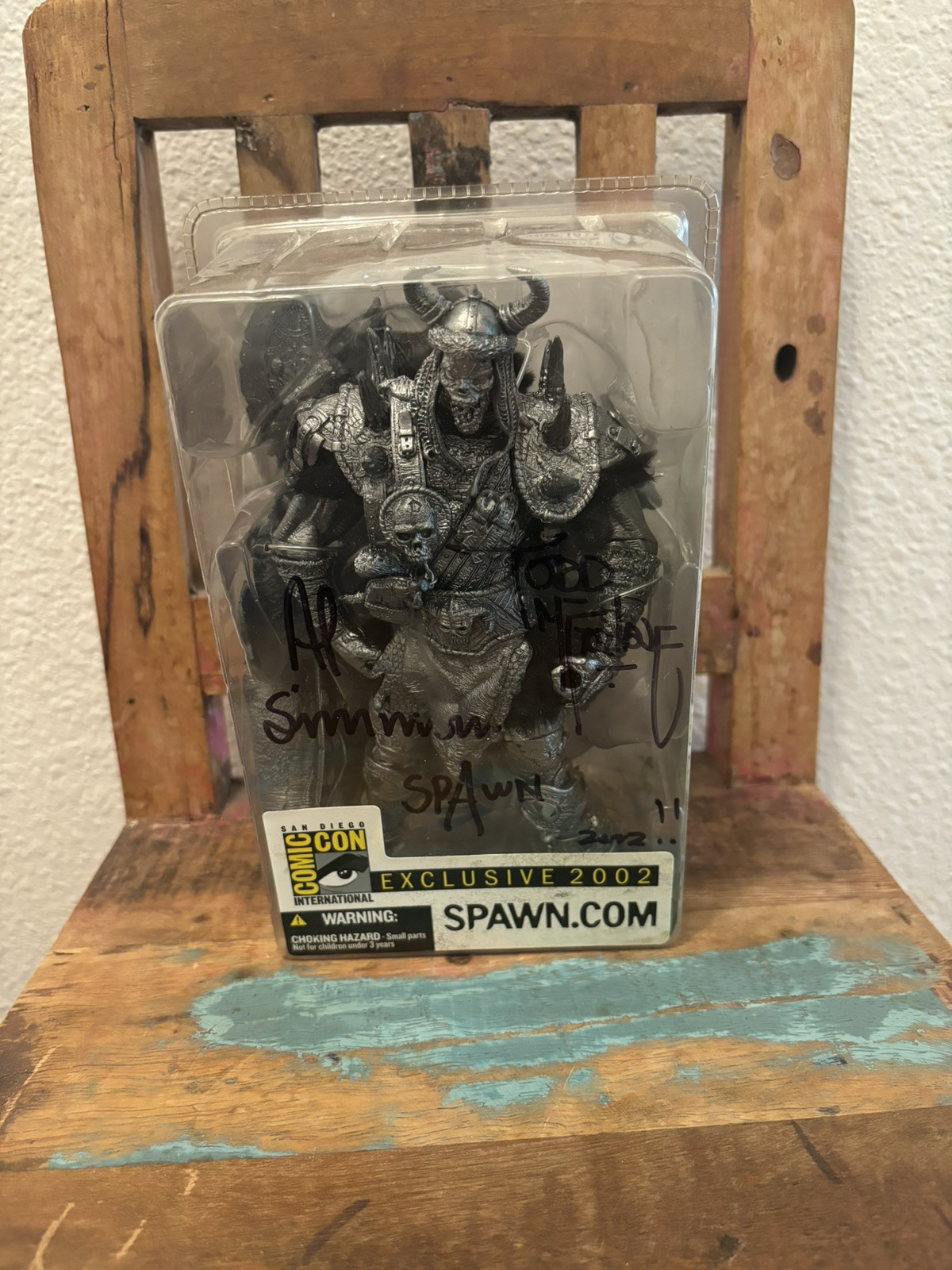 Spawn Sdcc 2002 The Bloody Axe Signed 2x Todd Mcfarlane AL Simmons Htf