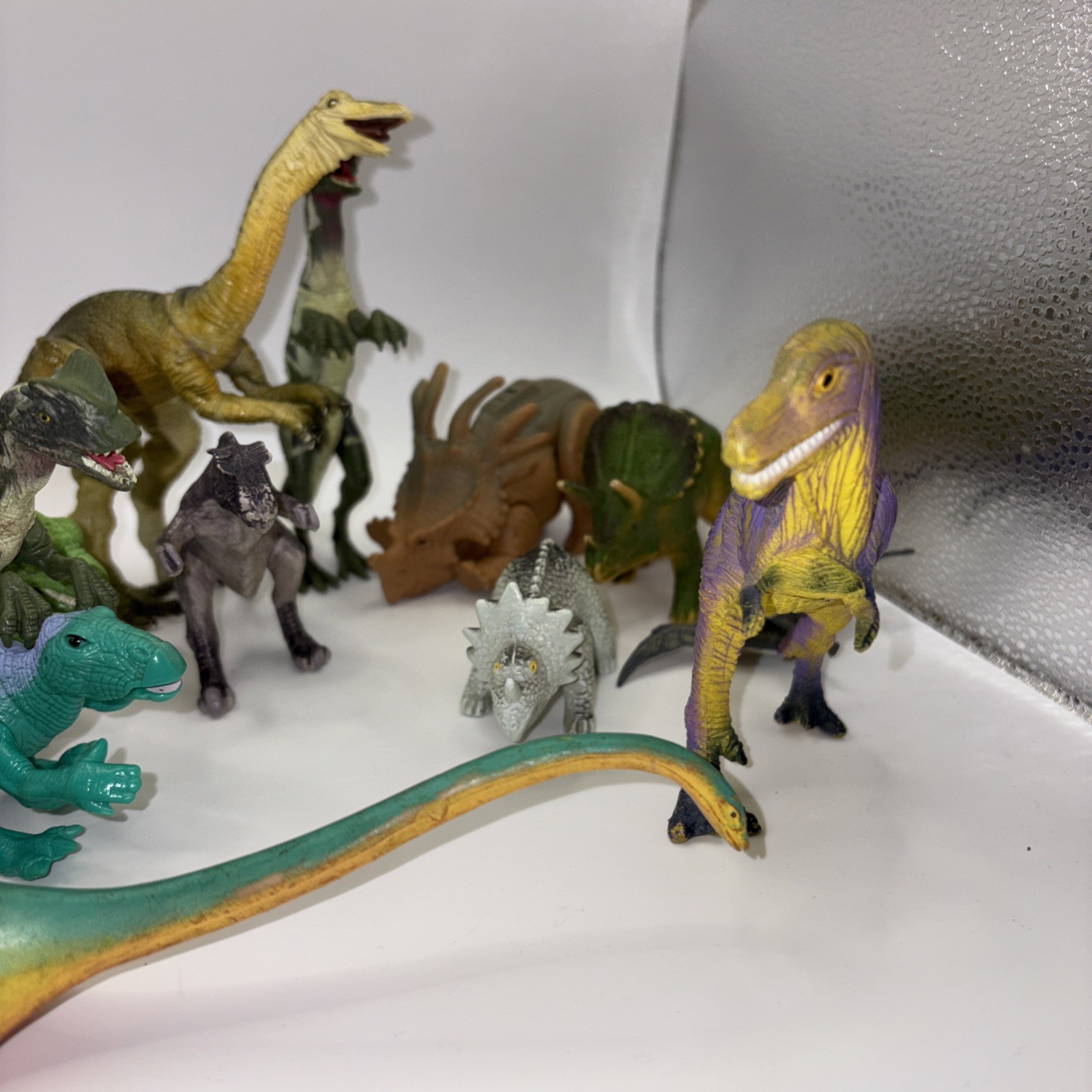 Vintage 80s & 90s Dinosaur Figure Lot Of 14 – Unbranded And Branded