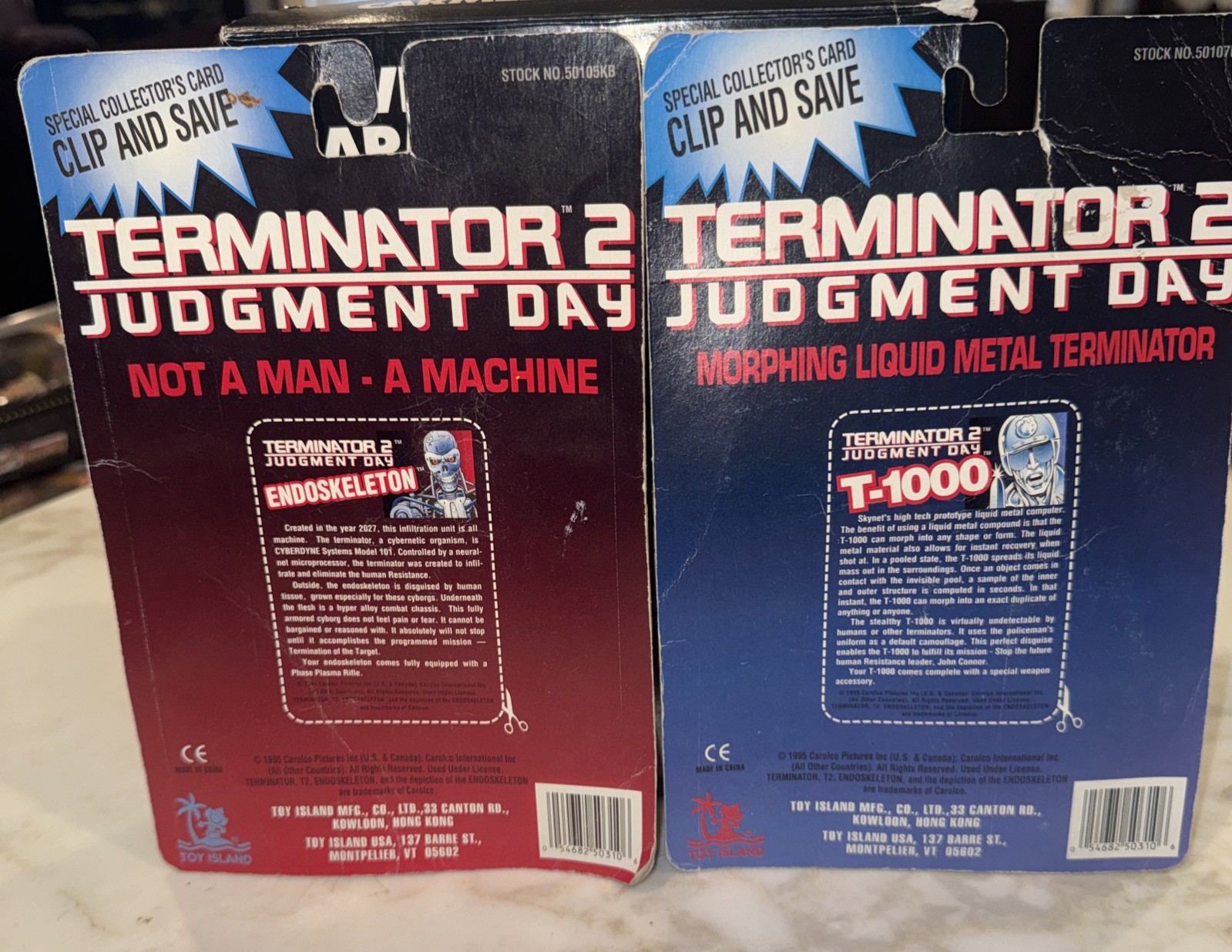 VTG 1995 Terminator 2 Judgement Day Action Figure – T-1000 & Endoskeleton – New!