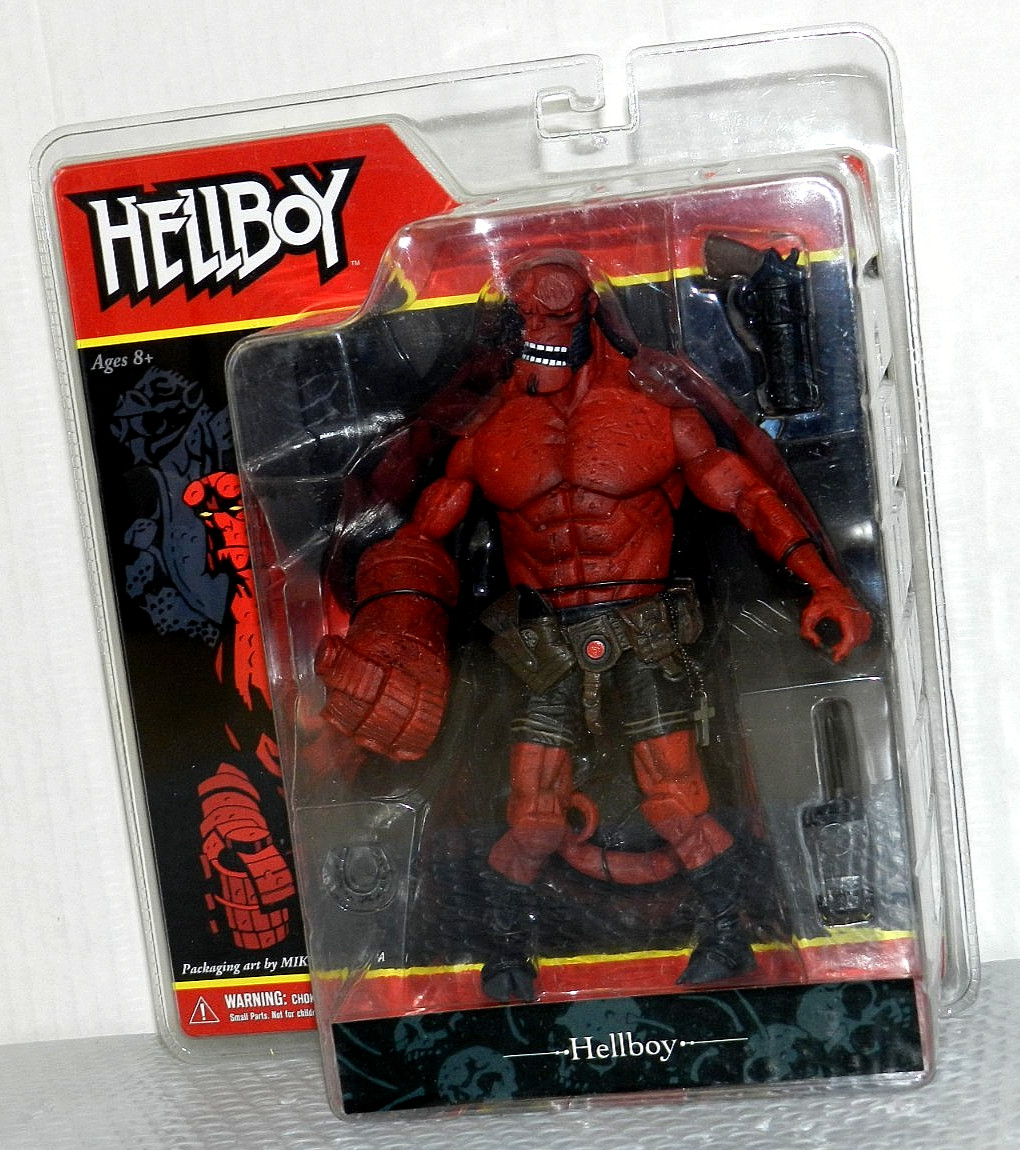 HELLBOY MEZCO EXCLUSIVE MOVIE FIGURE OPEN MOUTH NEW SEALED BOXED SET 8″