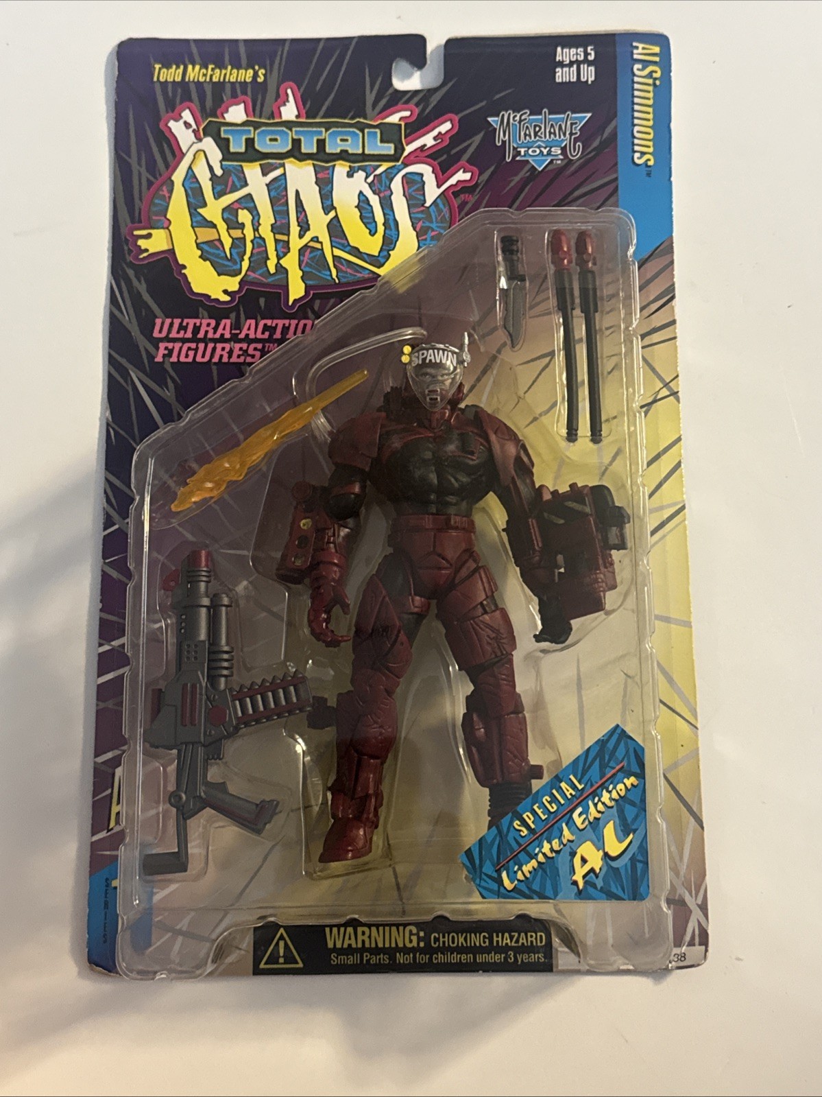 Al Simmons | Limited Red | Total Chaos Series 1 | 1996 McFarlane Toys | NIB