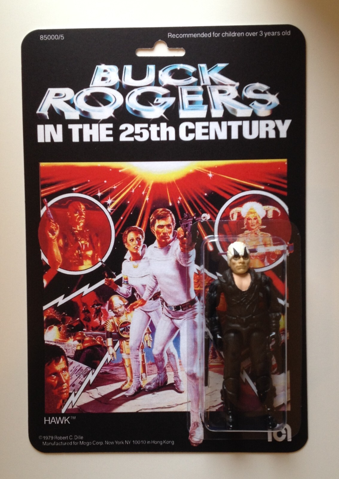 Custom made Hawk 3 3/4 Buck Rogers Action Figure Vintage Style