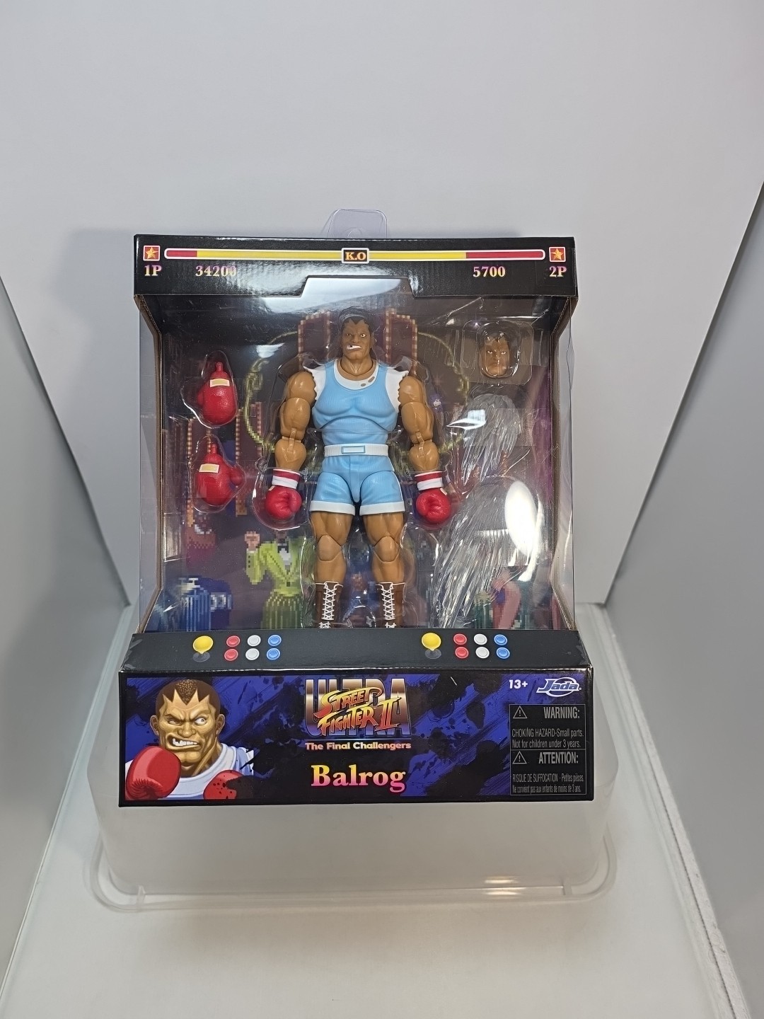 Jada Street Fighter II Balrog Action Figure 1:12 Deluxe Scale Toys 6″ NIB (KZ)