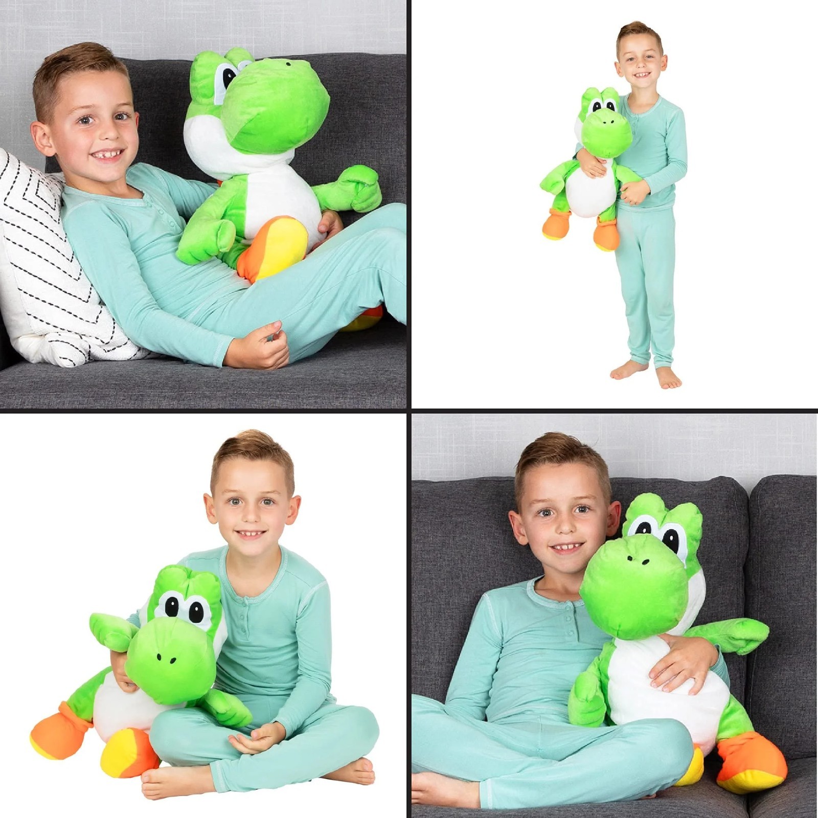 Nintendo Super Mario Yoshi Large Super Soft Plush Cuddle Pillow Buddy 20″