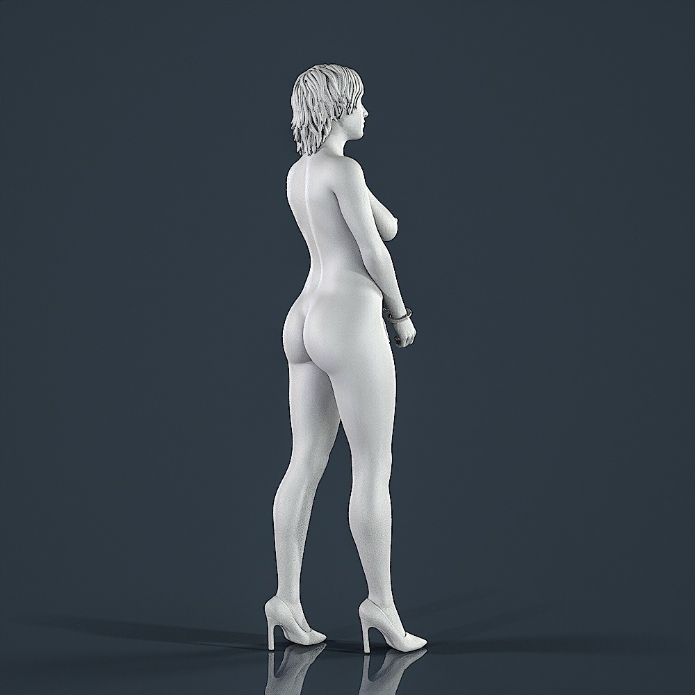 Unpainted Painted resin figurine Woman girl nuide in handcuf 1/18 1/24 1/43 1/32
