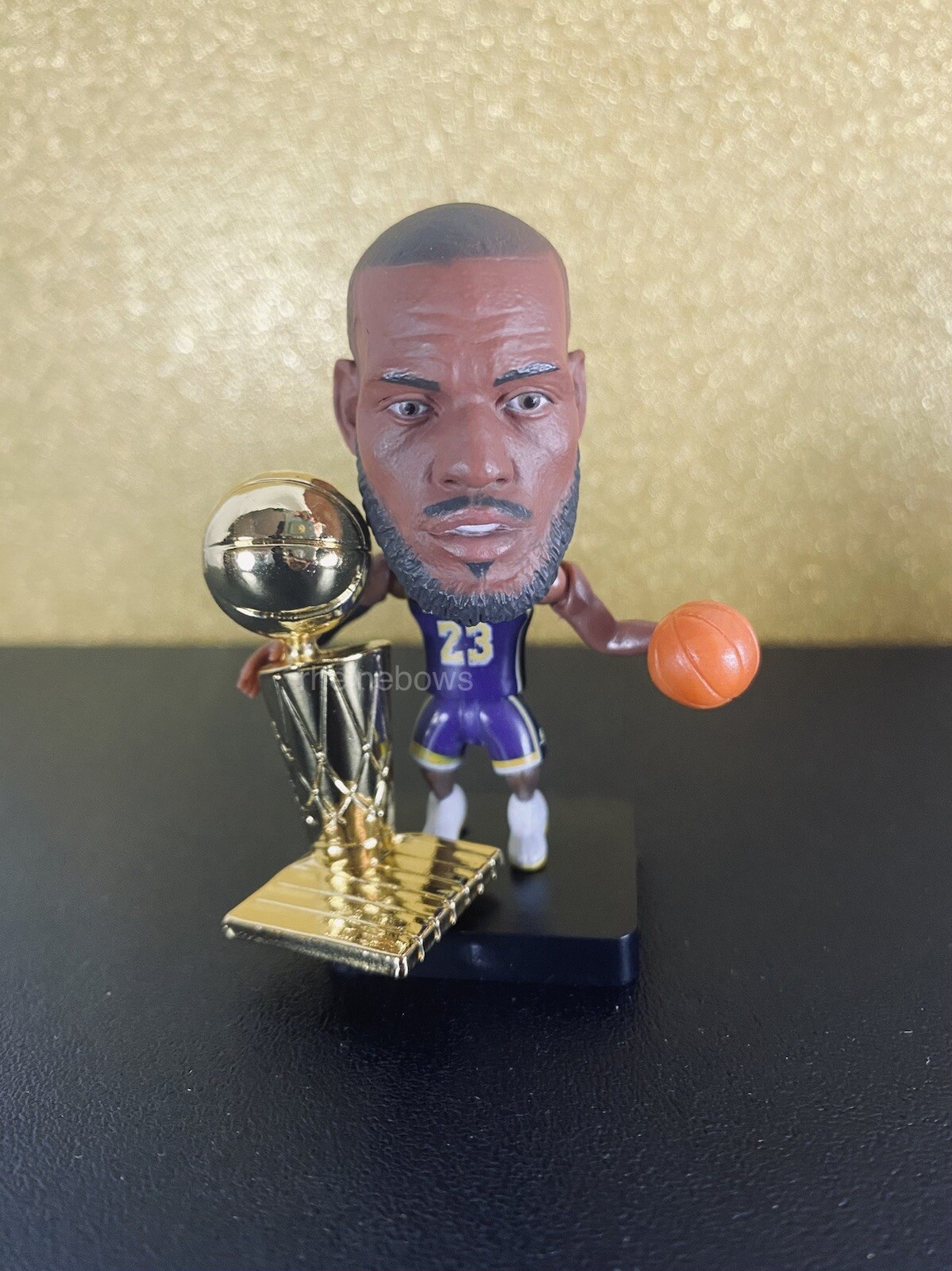 2020 LA Lakers NBA Lebron James Mini Action Figure LAL Champion Purple #23