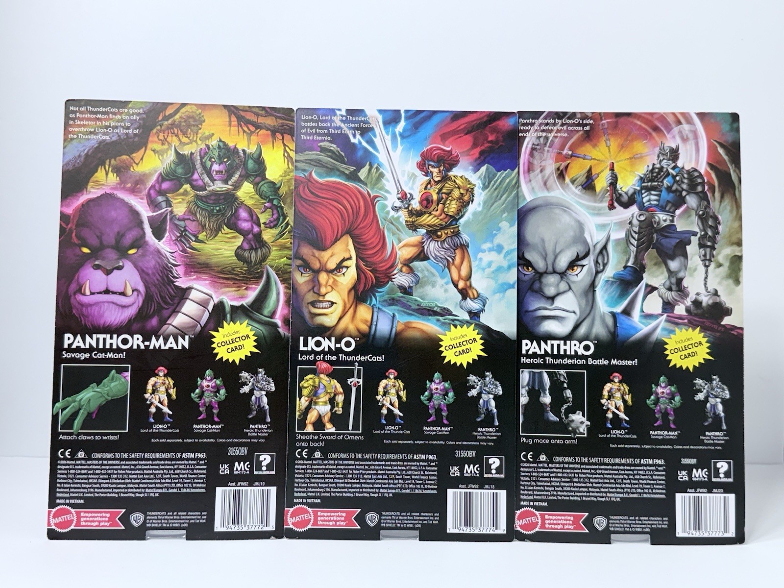 Masters Of The Universe X Thundercats Lion-O Panthor-Man and Panthro Lot of 3