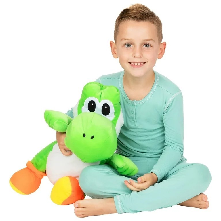 Nintendo Super Mario Yoshi Large Super Soft Plush Cuddle Pillow Buddy 20″