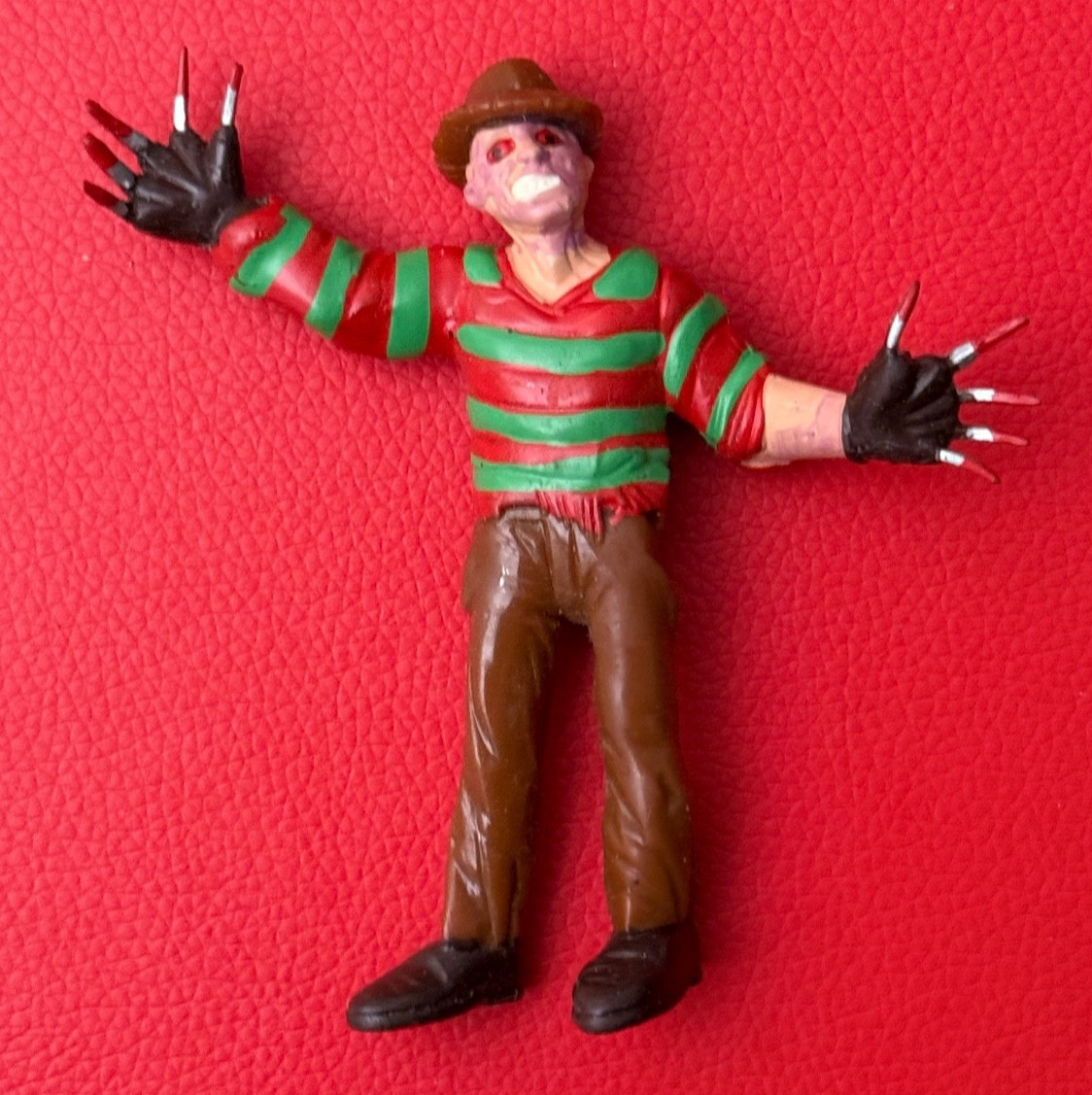 Vintage Super Monstruos Freddy Krueger Figure 1990s Spain KO Horror Toy ANOES
