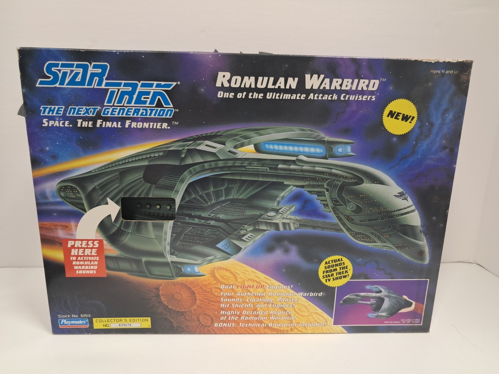 Star Trek The Next Generation – Romulan Warbird – No. 6154 Playmates 1993 – NEW