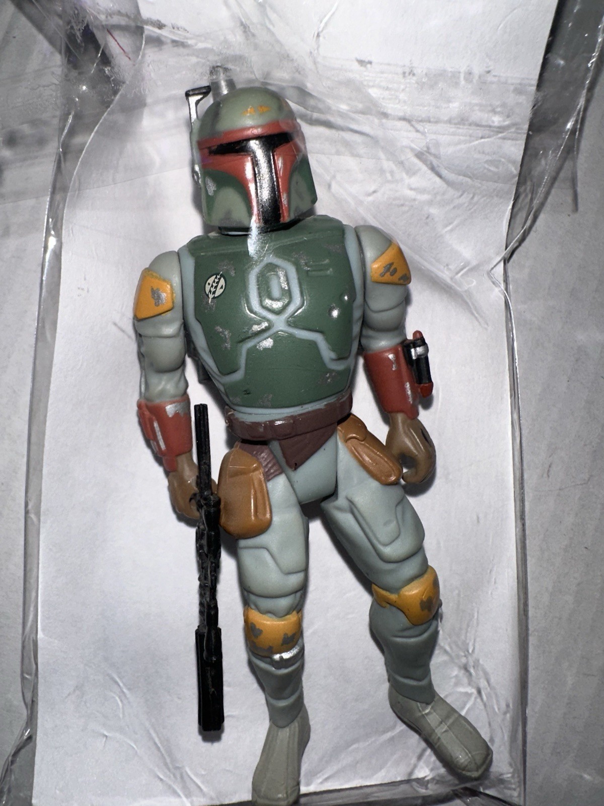 Star Wars POTF Boba Fett Half Circle Variant Complete Figure Kenner 1995 As Show