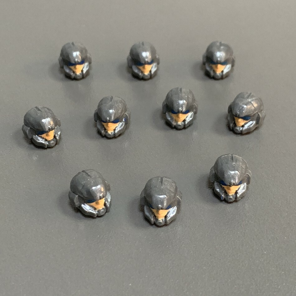 Lot 10 Head Mega Bloks Construx Halo UNSC Spartan Flood Marine Figure odst Sets