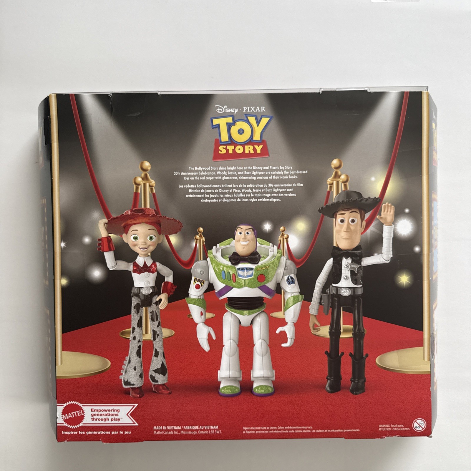 Disney Toy Story Hollywood Stars 30 Years Mattel Buzz,Jesse,Woody 3 Pack