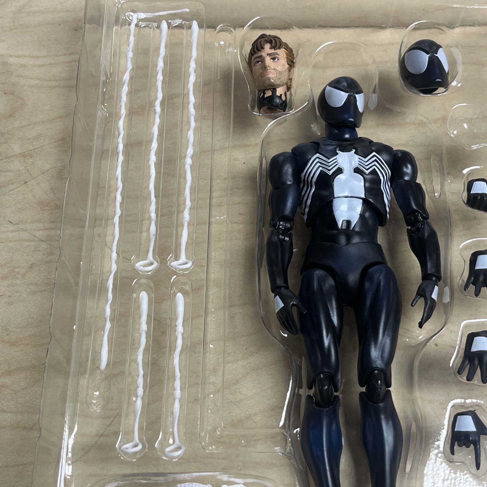 Ct Toys Spiderman Figure based on Mafex 147 Symbiote Black Suit Read Desc.