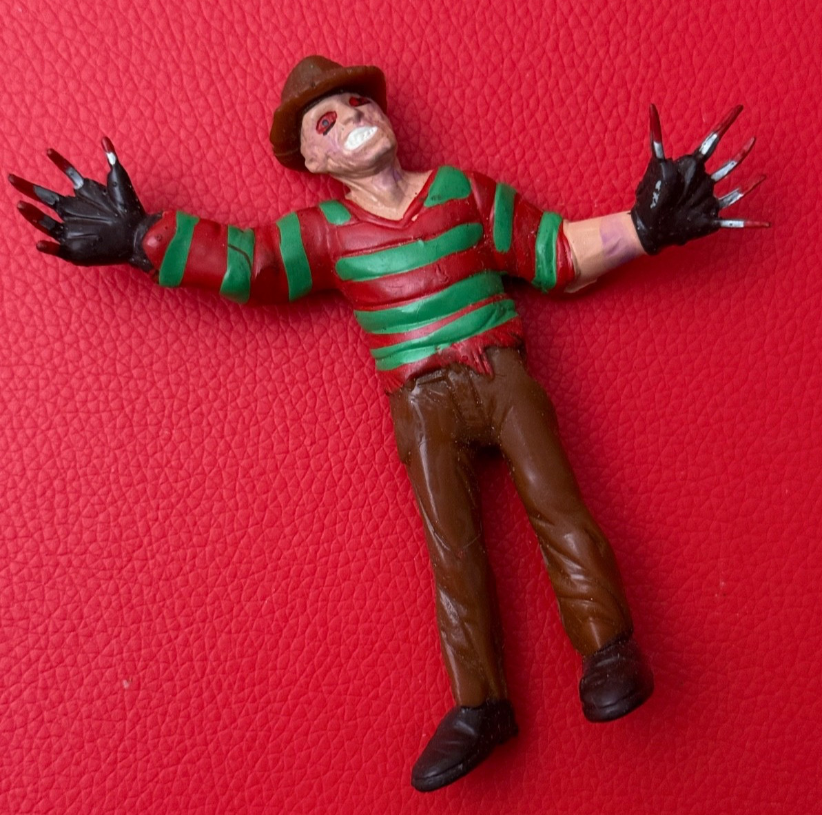 Vintage Super Monstruos Freddy Krueger Figure 1990s Spain KO Horror Toy ANOES