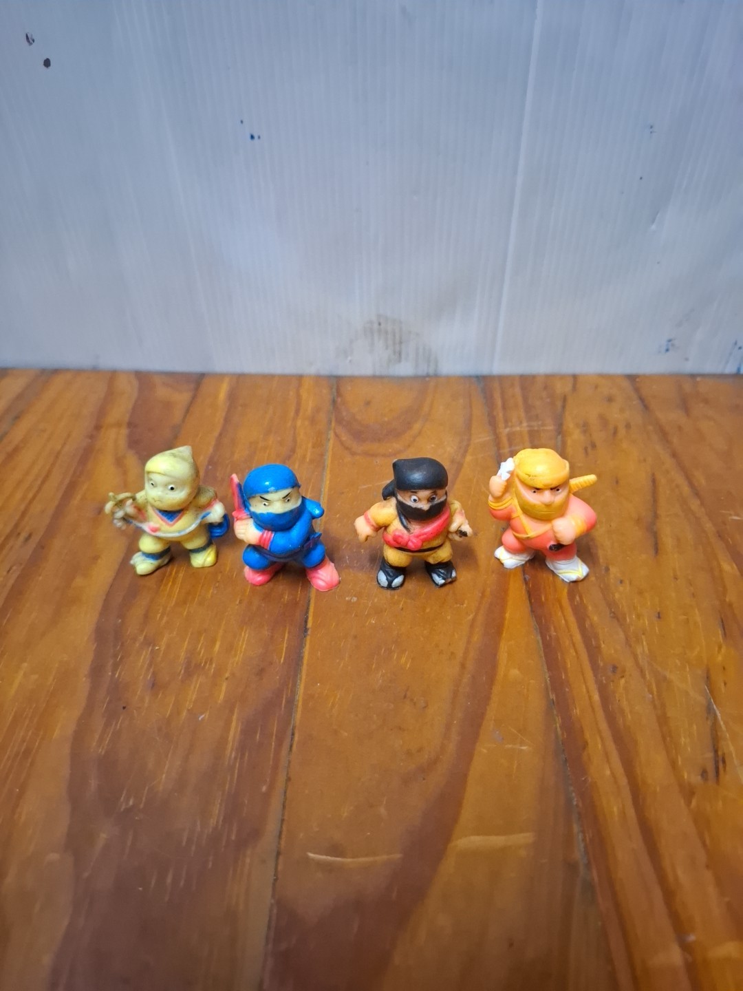 Vintage 1986 Soma Ninja Mini PVC Figures Lot of 4 Clean 3cm Tall