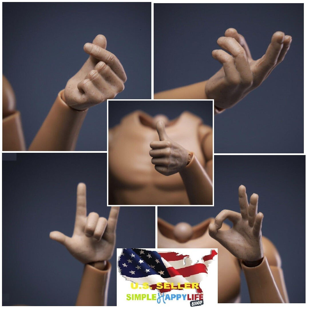 1/6 Fingers Hands Type A for 12″ Male Figure ZC Phicen worldbox Hot Toys ❶USA❶