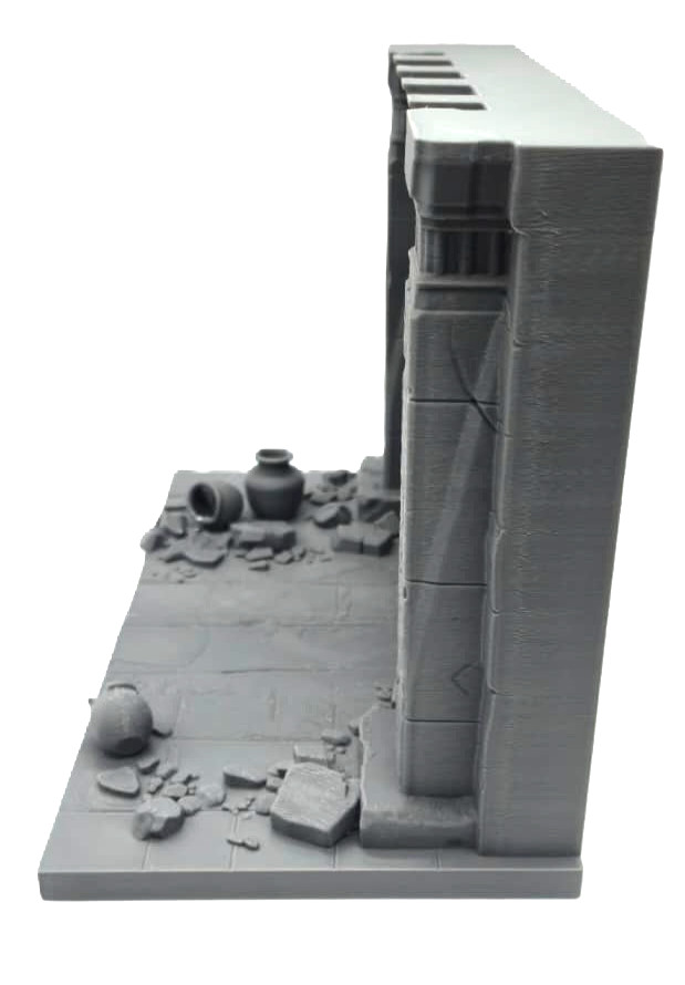 Ancient Temple Ruins Diorama Display | Indiana Jones Style Tomb Background