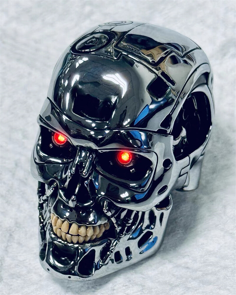 1/4 Scale Terminator T2 T800 ENDOSKELETON Figure Model LED Eyes Head Carving