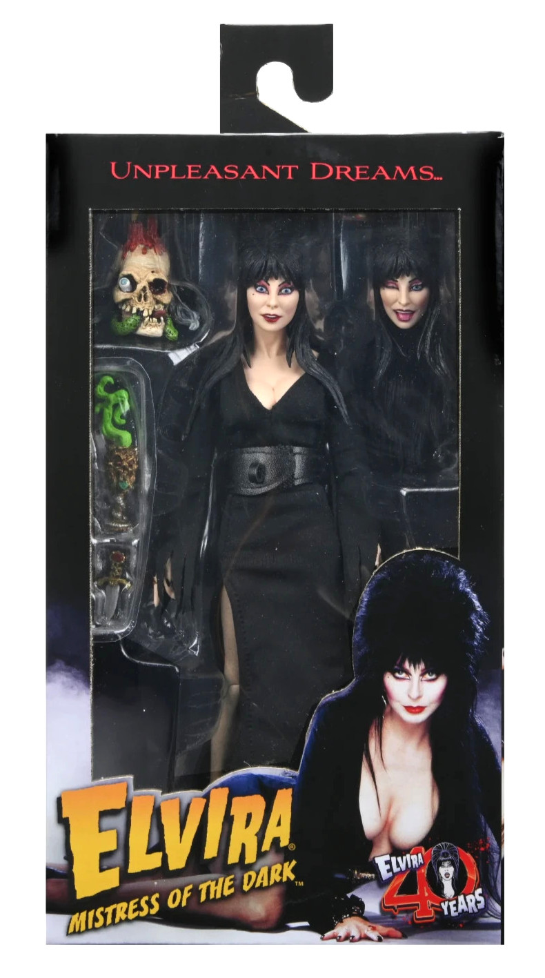 NECA Elvira Mistress of the Dark 8″ Action Figure Unpleasant Dreams 40 Years NEW