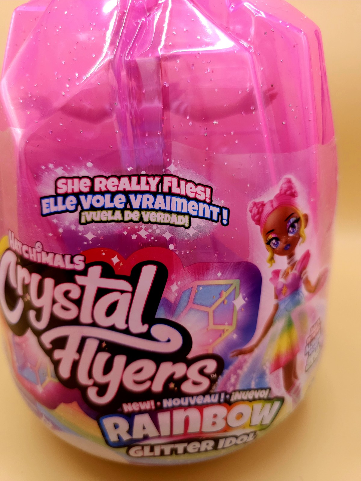 Hatchimals Crystal Flyers Rainbow Glitter Idol Flying Toy Lights Magical Sealed
