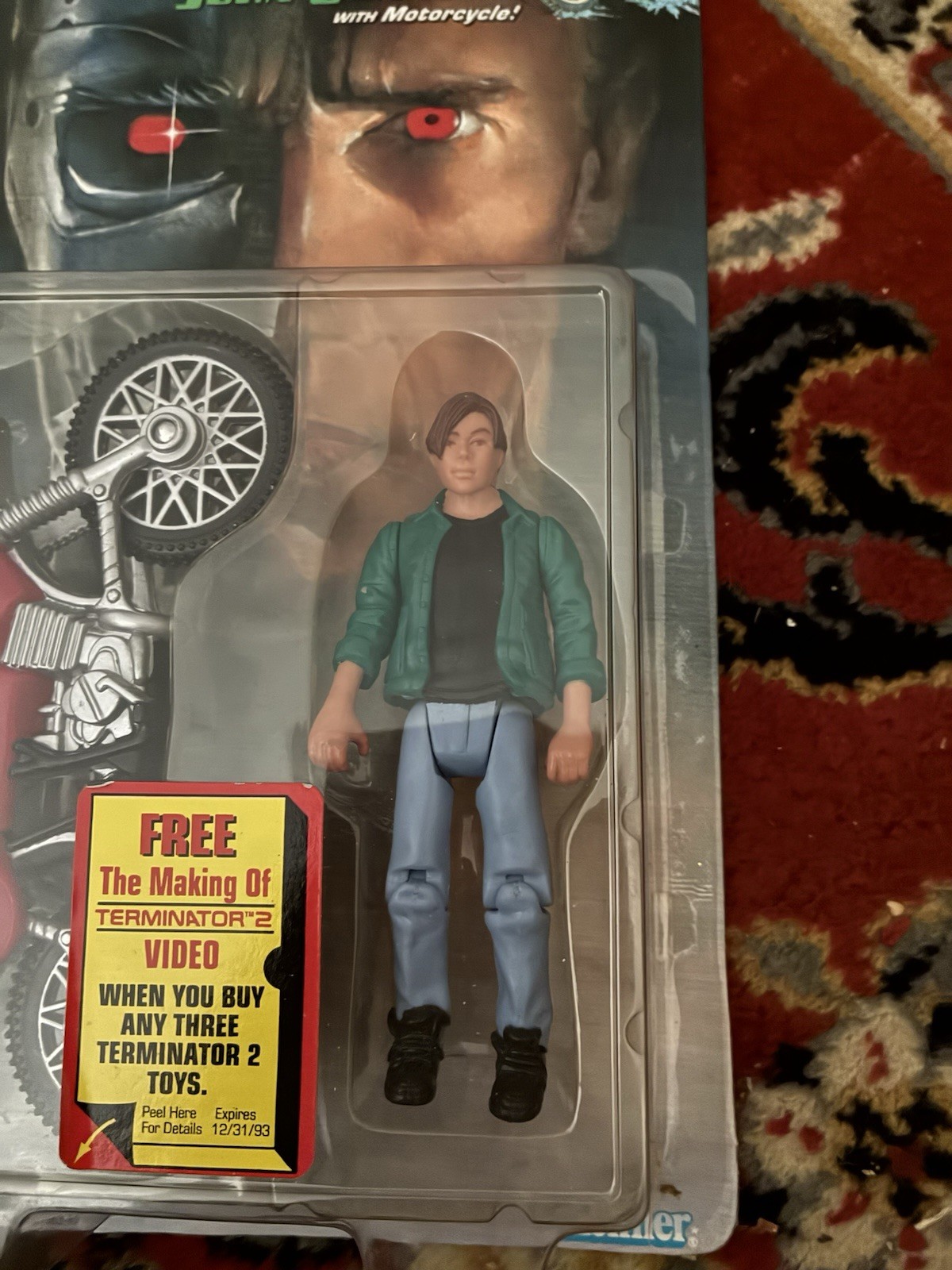 Unopened Terminator 2 John Connor with Motorcycle Action Figure KENNER 1991