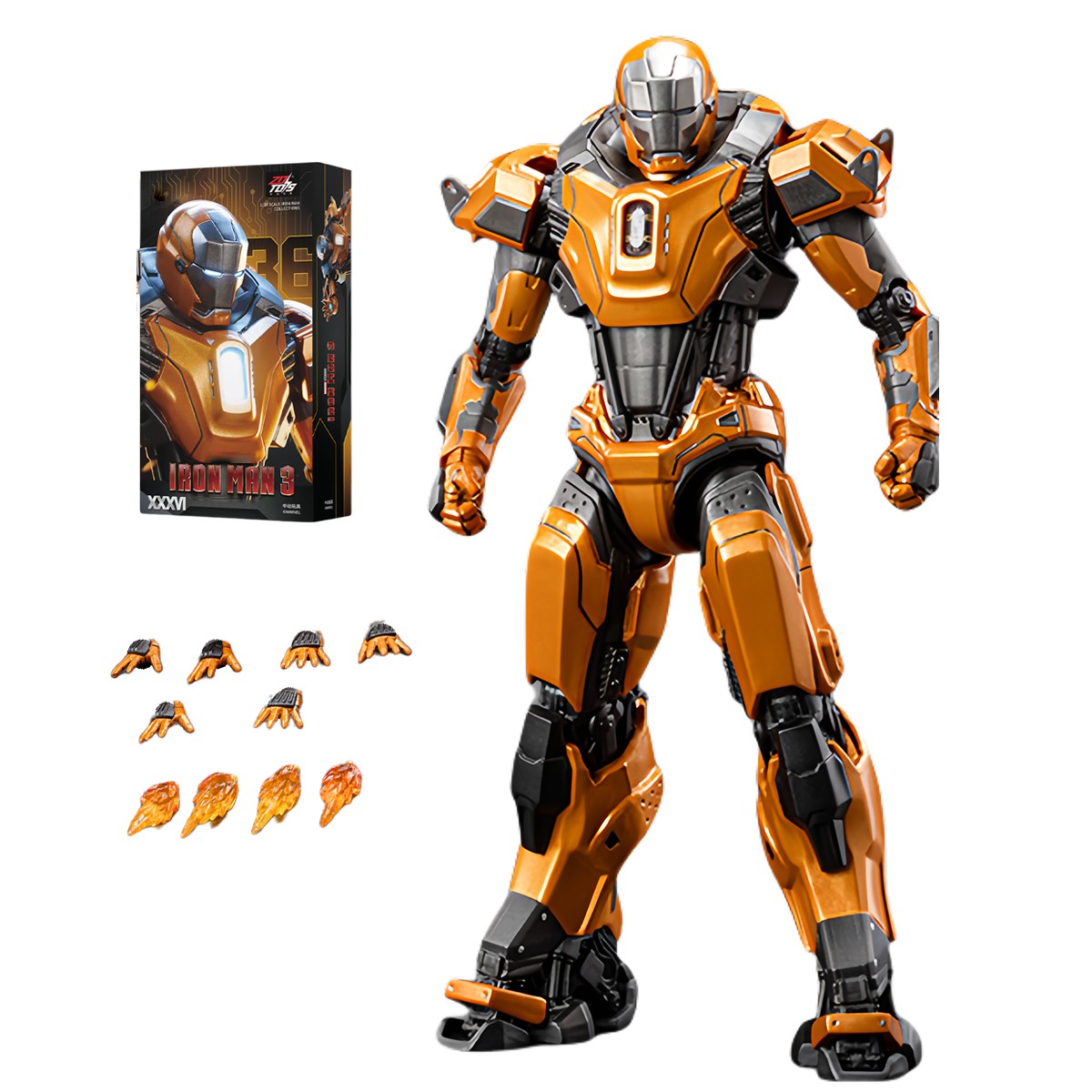 HIPLAY ZD Toys Iron Man MK36 Regulator Non-Luminous 1/10 Scale Action Figure