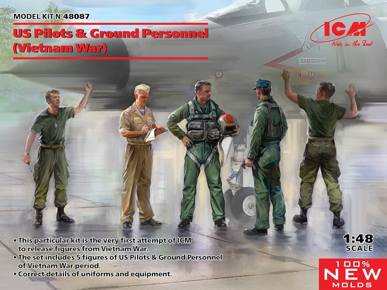 ICM 48087 – 1:48 US Pilots & Ground Personnel (Vietnam War) (5 figures) – Neu