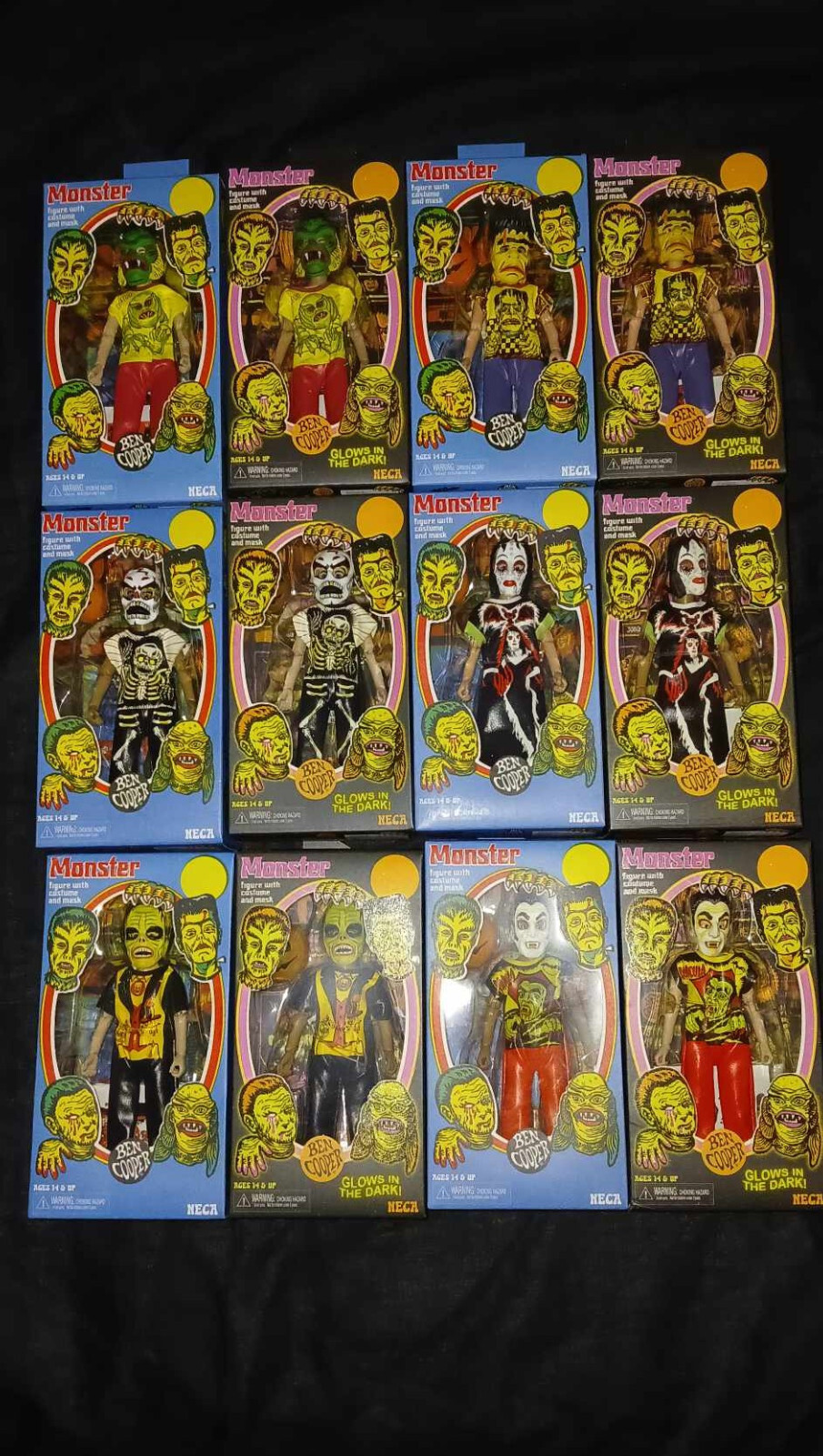 12 Neca Ben Cooper Series 1, 2, and NYCC 2024 Exclusive and 6 Glow-in-the-Dark