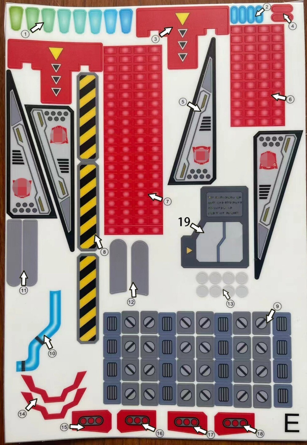 PVC Plastic Sticker&Muzzle Upgrade Kit For W-resources M01 Steel Fortress