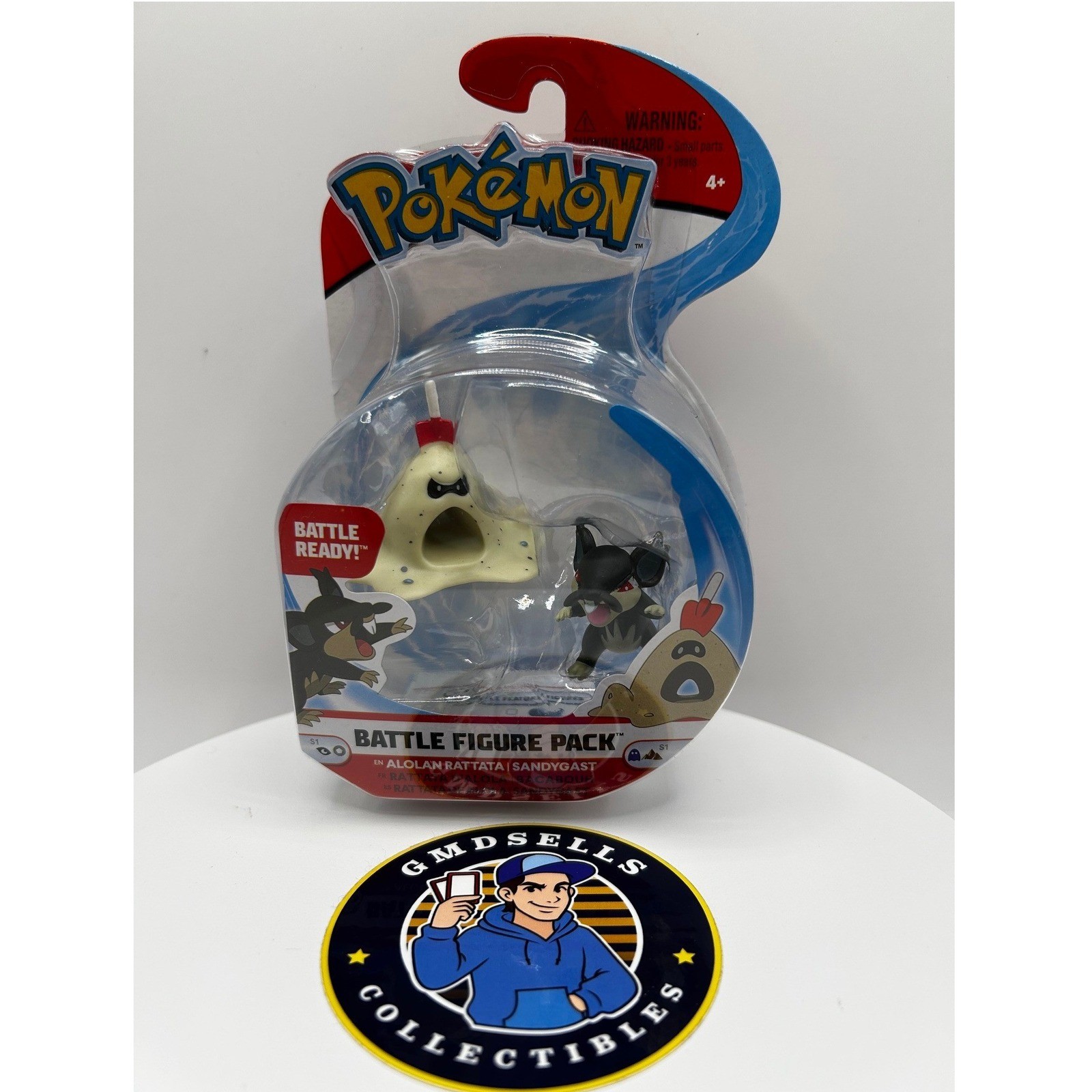 Pokemon Battle Figure Pack 2″ Alolan Rattata & Sandygast WCT Series 1 New Sealed
