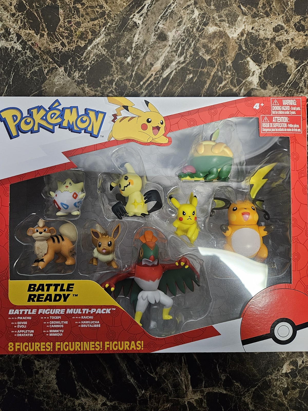 Pokemon 8 Figures Battle Ready Pack Pikachu Raichu Hawlucha NEW Jazwares 2022