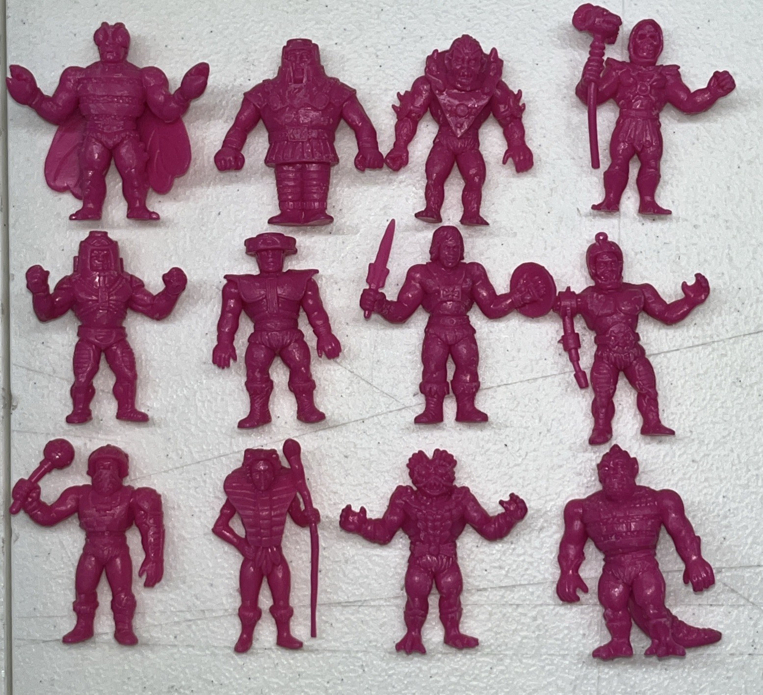 Super 7 Masters of the Universe M.U.S.C.L.E. w1 trashcan full set of 12 figures