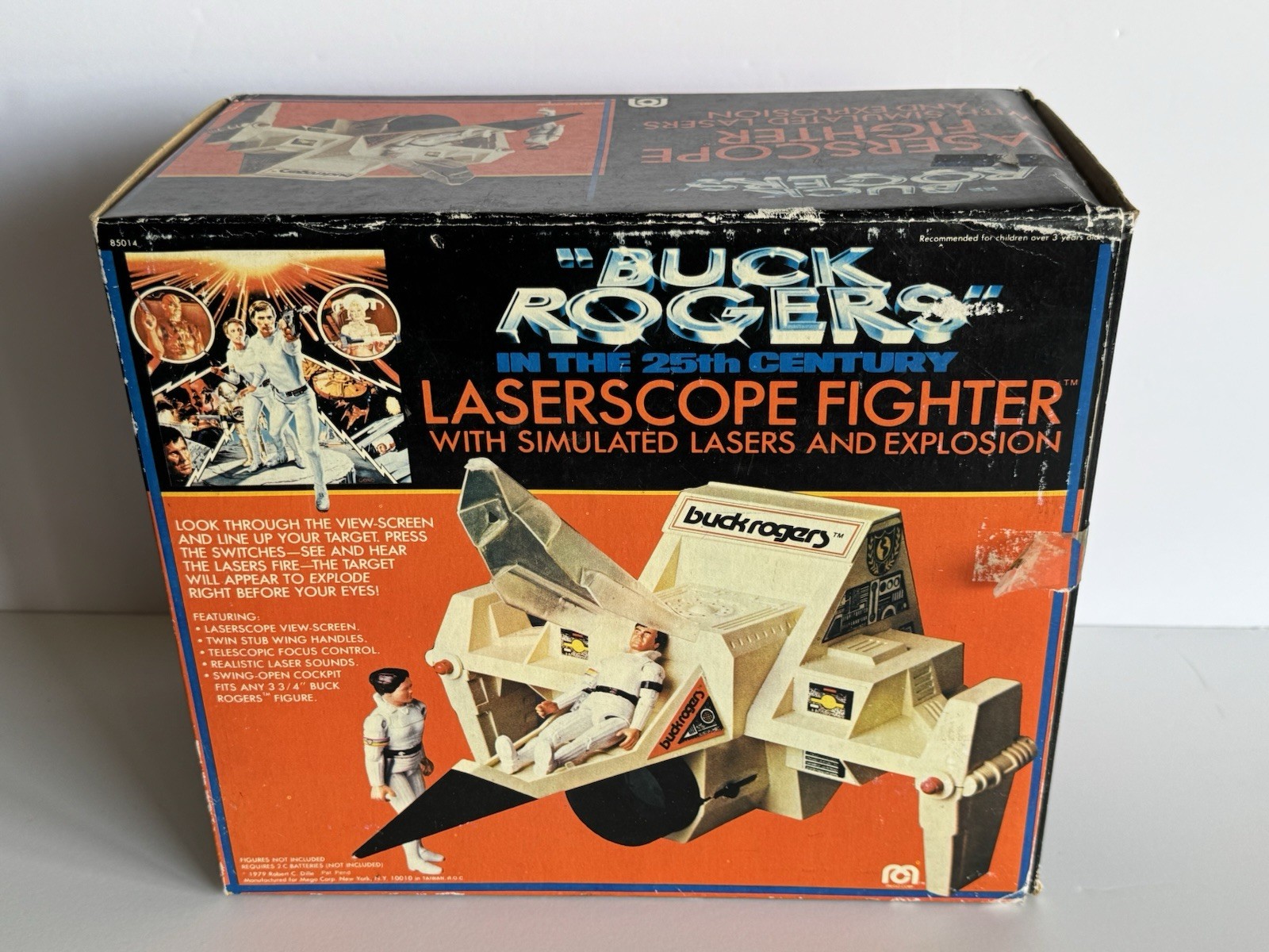 Vintage 1979 Mego Buck Rogers Laserscope Fighter In Open Box Complete White!
