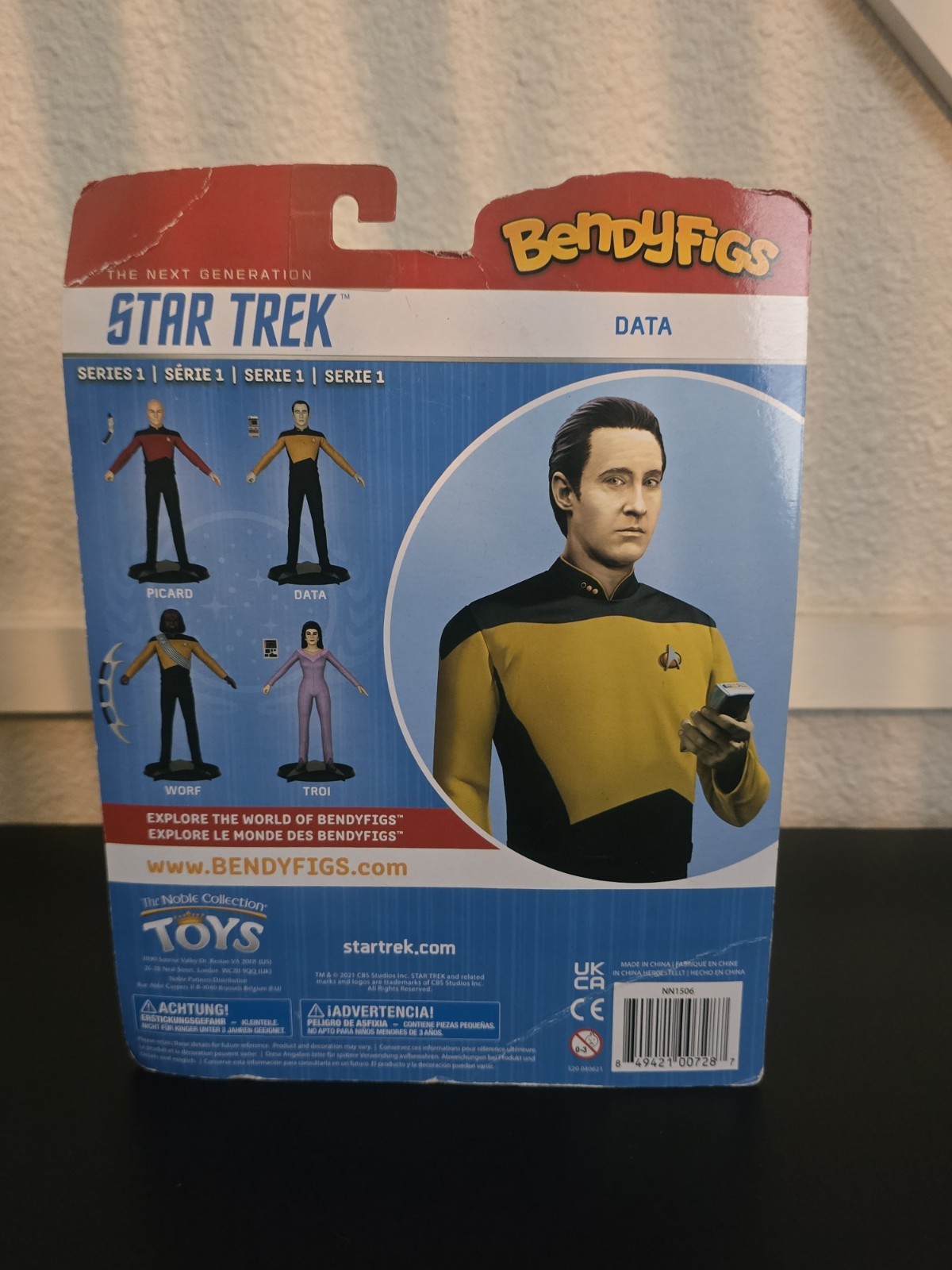 Star Trek The Next Generation Data Bendyfig PVC Figure Noble Collections
