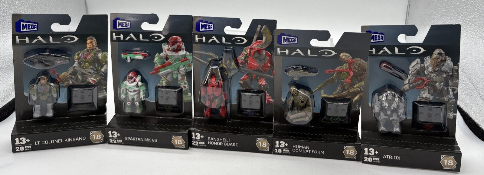 Mega Construx Halo Minifigures Heroes Series 18 Complete Set of 5 NEW