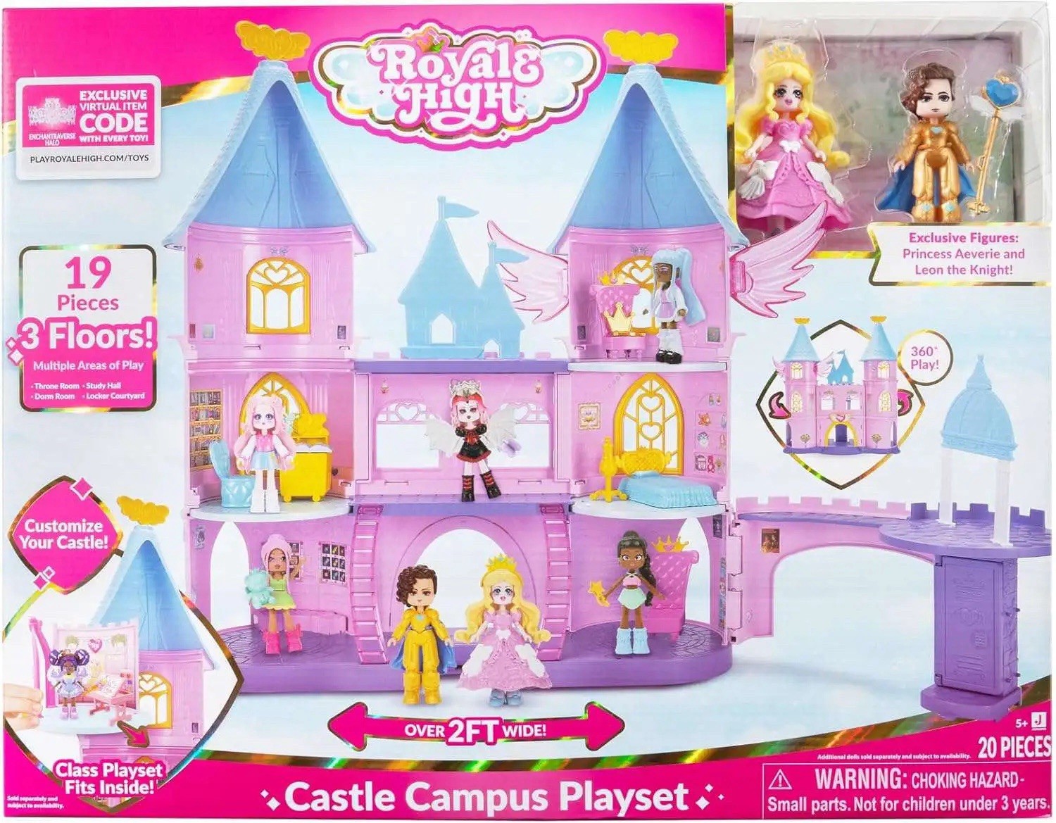ROYALE HIGH Castle Campus Playset COMPLETE w/ Virtual Code – Fast Ship!